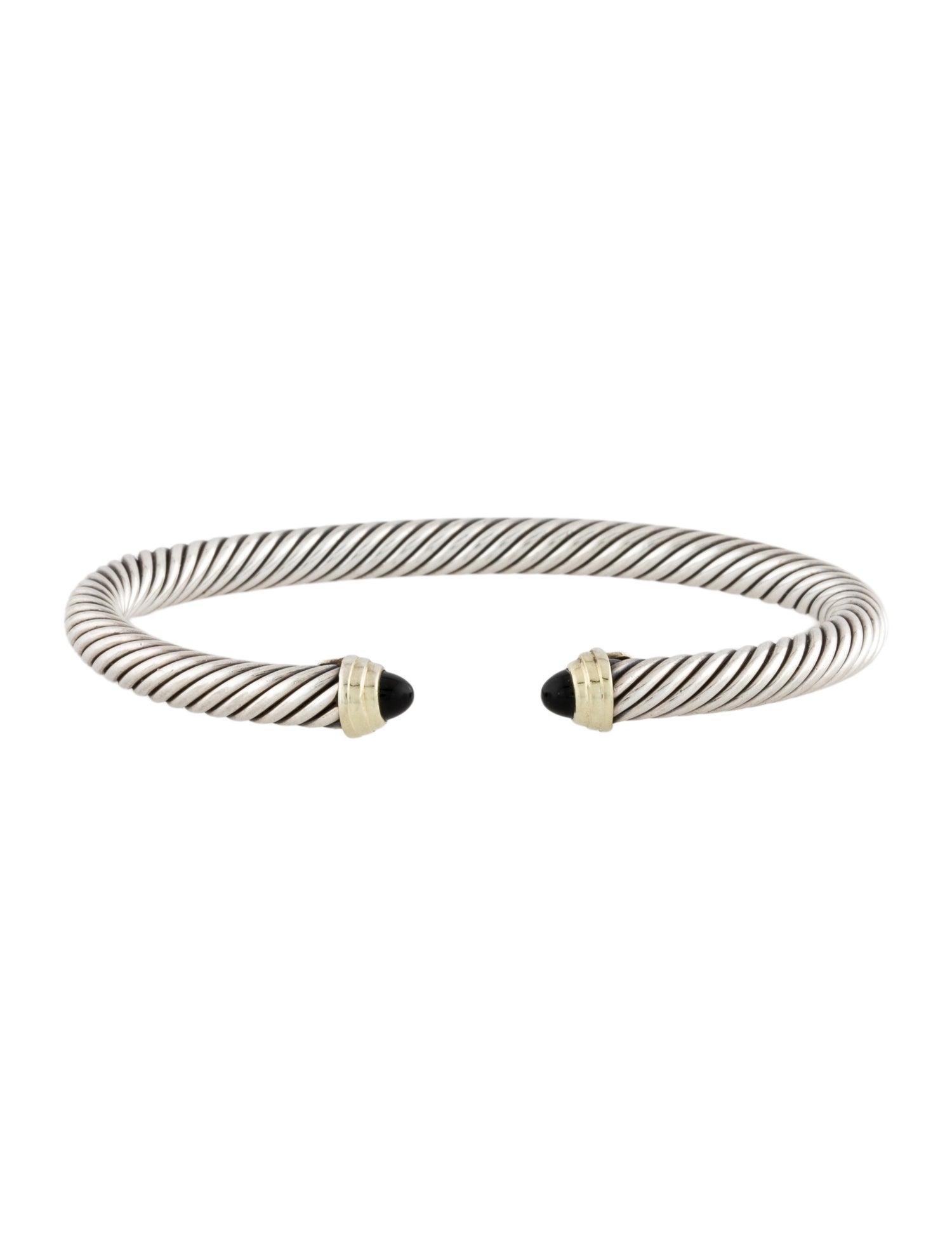 David Yurman Onyx Classic Cable Cuff Bracelet