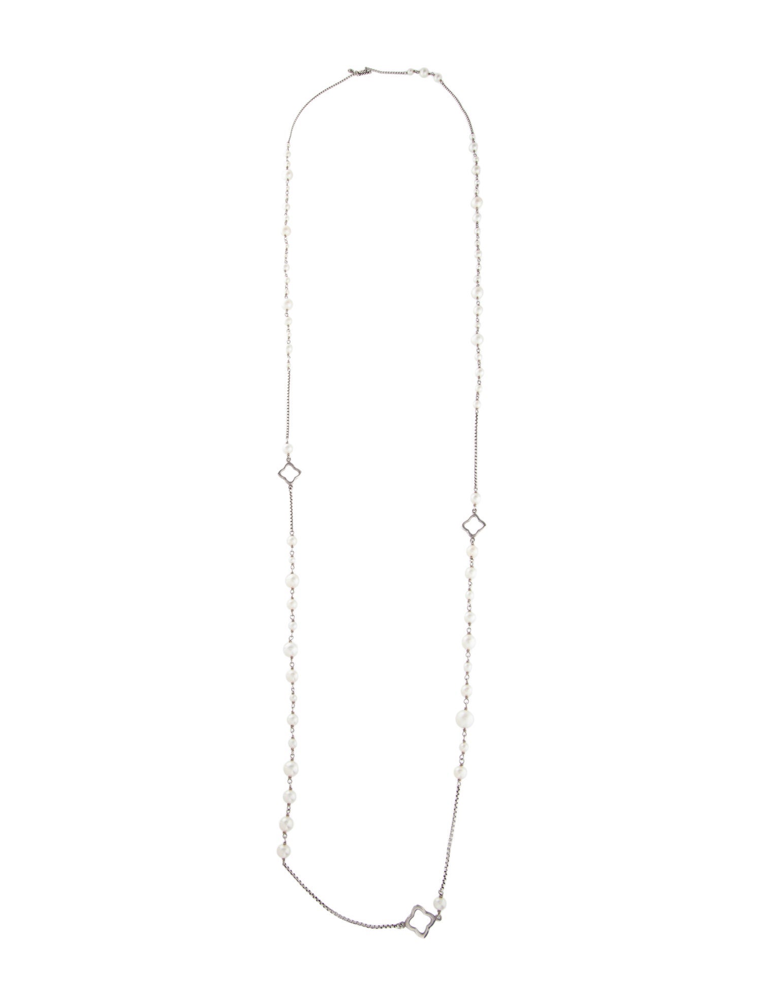 David Yurman Pearl Quatrefoil Necklace