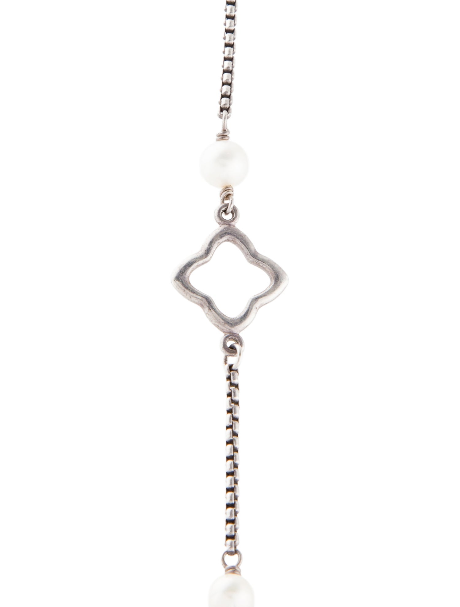 David Yurman Pearl Quatrefoil Necklace