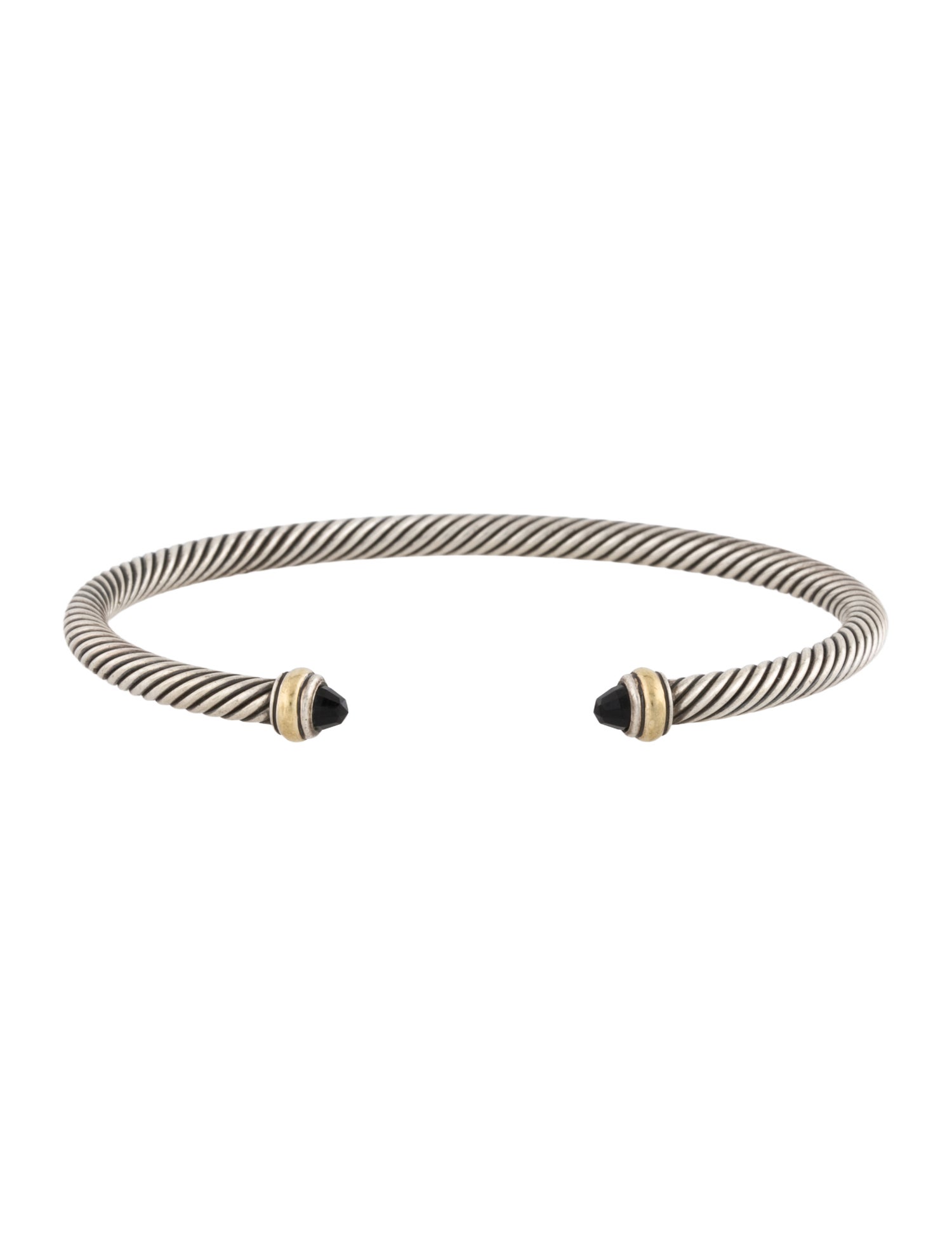 David Yurman Onyx Classic Cable Cuff Bracelet