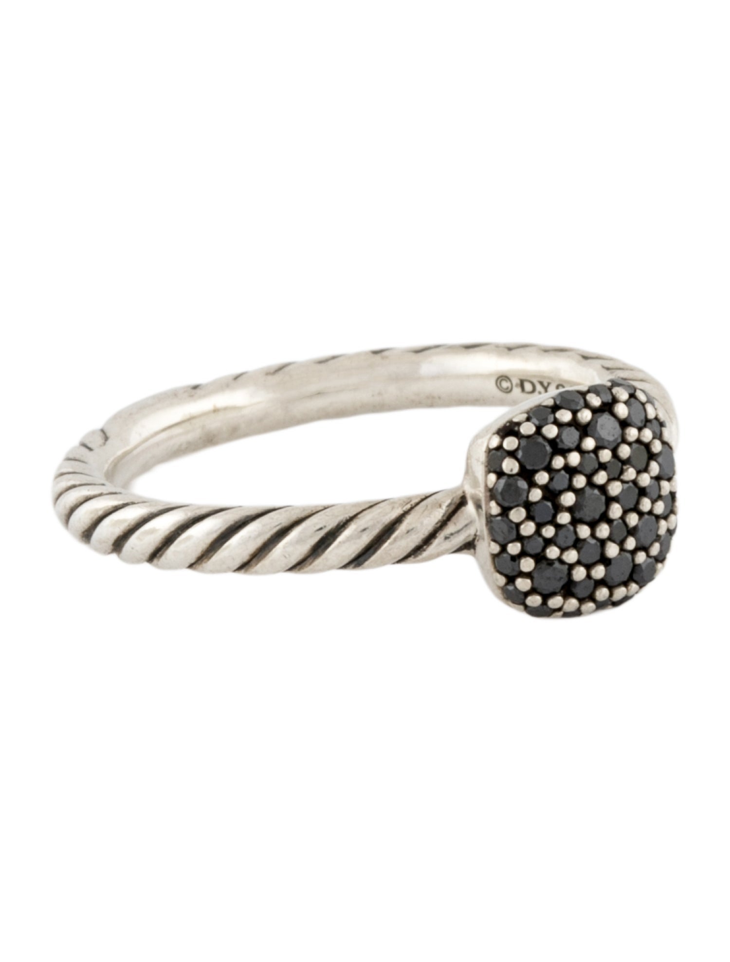David Yurman Diamond Petite Pave Cushion Cocktail Ring