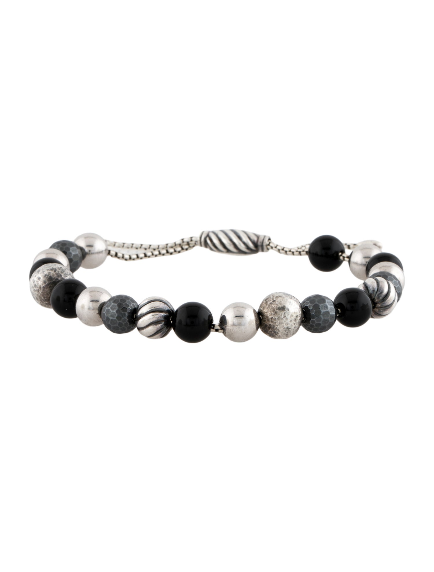 David Yurman Onyx & Hematite Elements Bead Bracelet