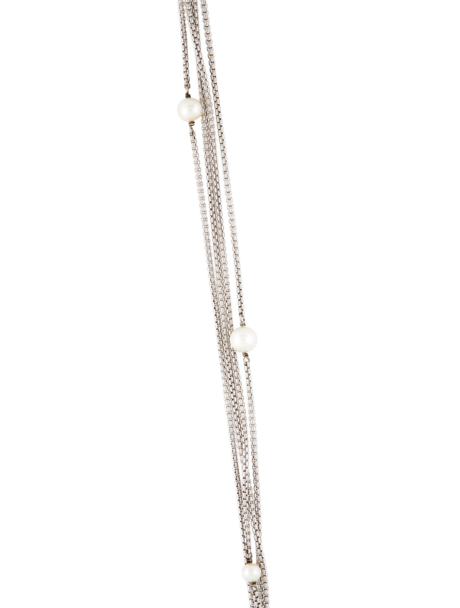 David Yurman Pearl Station Multistrand Necklace
