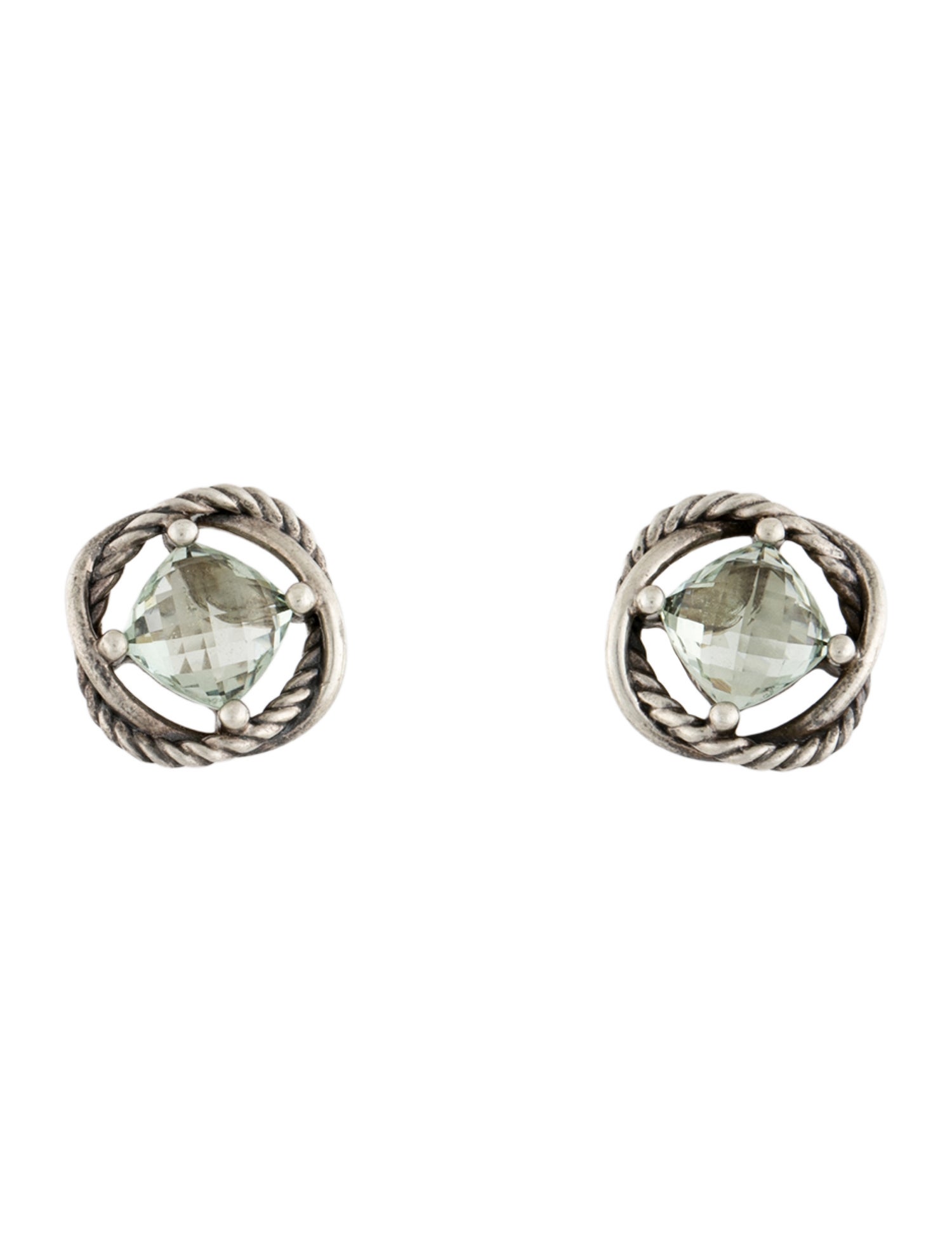 David Yurman Prasiolite Infinity Earrings