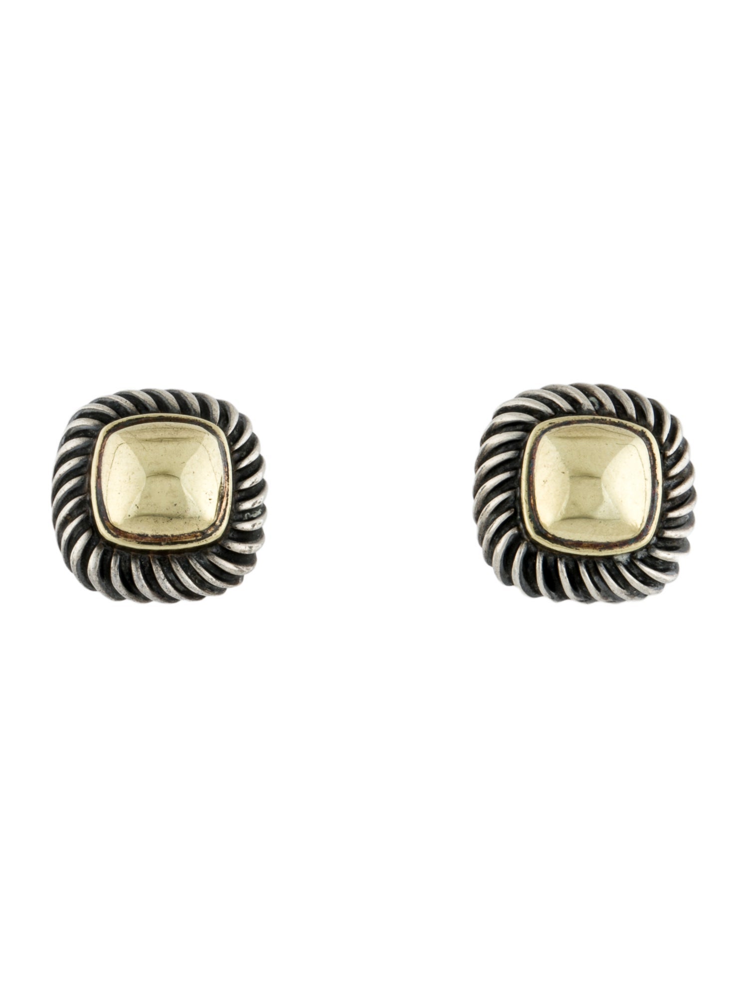 David Yurman Two-Tone Albion Stud Earrings