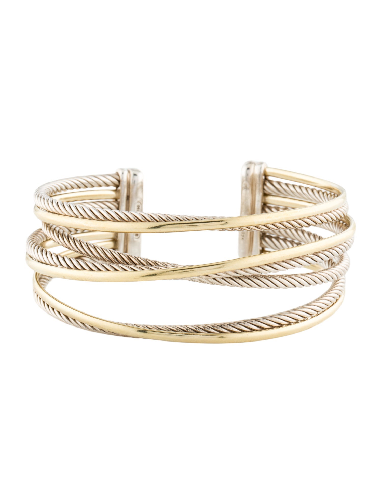 David Yurman Two-Tone Crossover Cuff