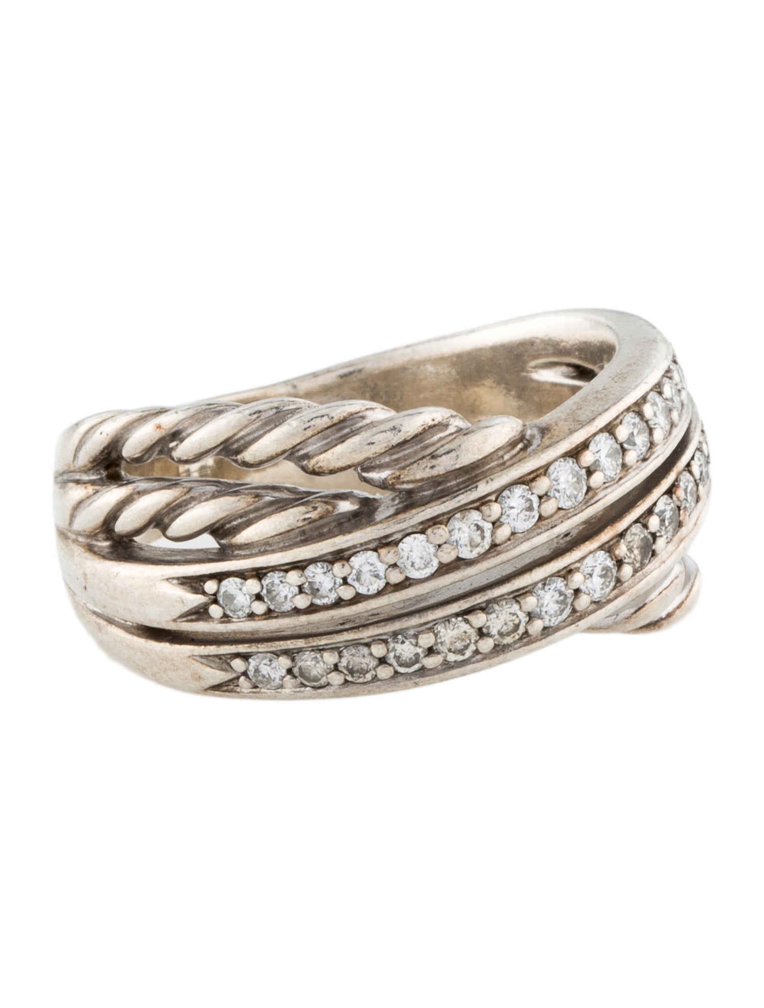David Yurman Diamond Crossover Band