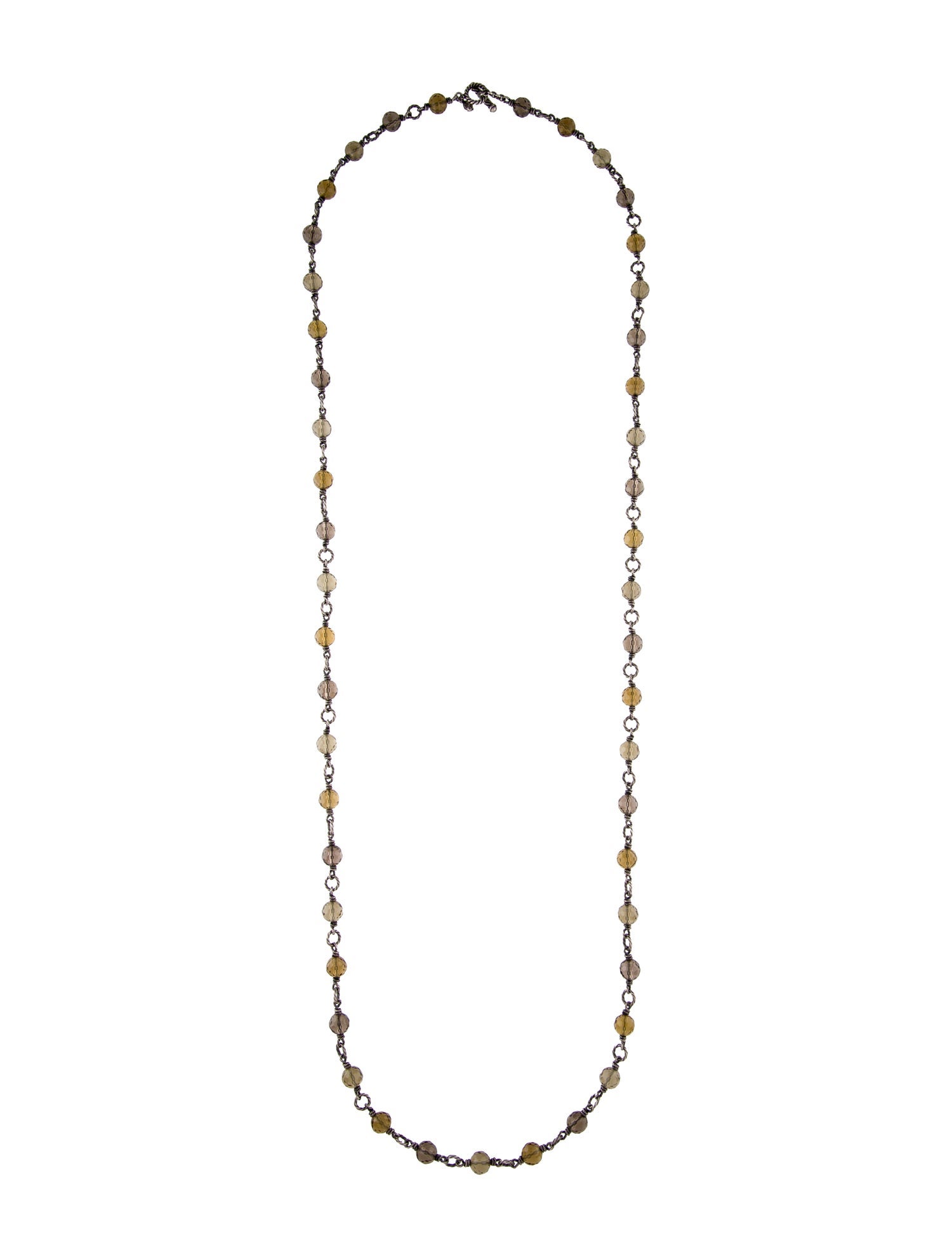 David Yurman Smoky Quartz Station Necklace