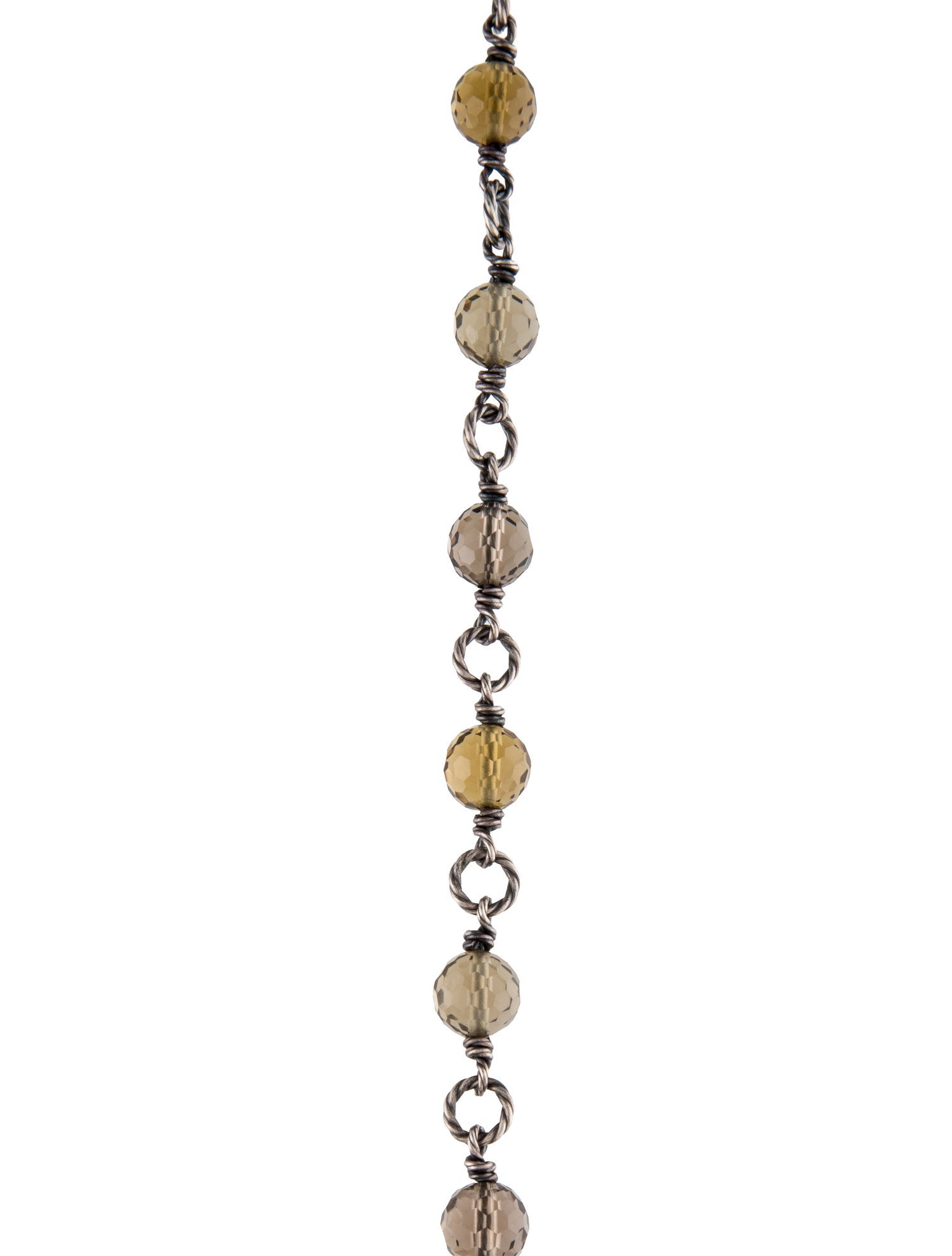 David Yurman Smoky Quartz Station Necklace