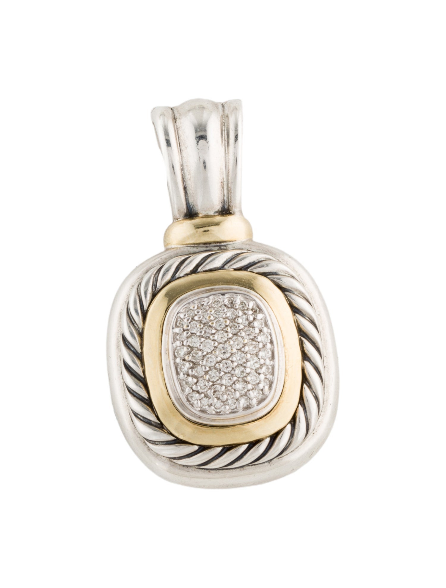 David Yurman Diamond Albion Large Enhancer Pendant