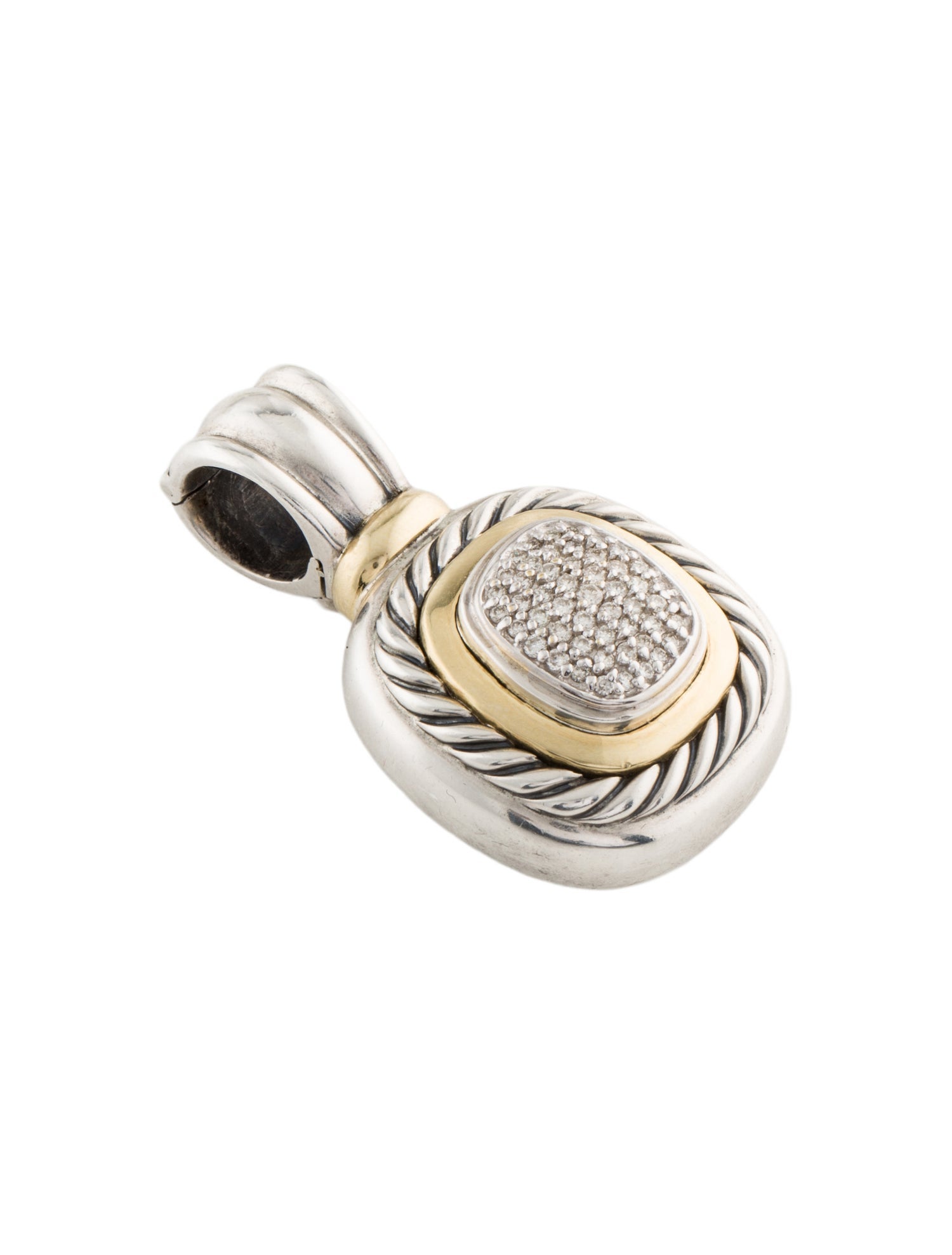 David Yurman Diamond Albion Large Enhancer Pendant
