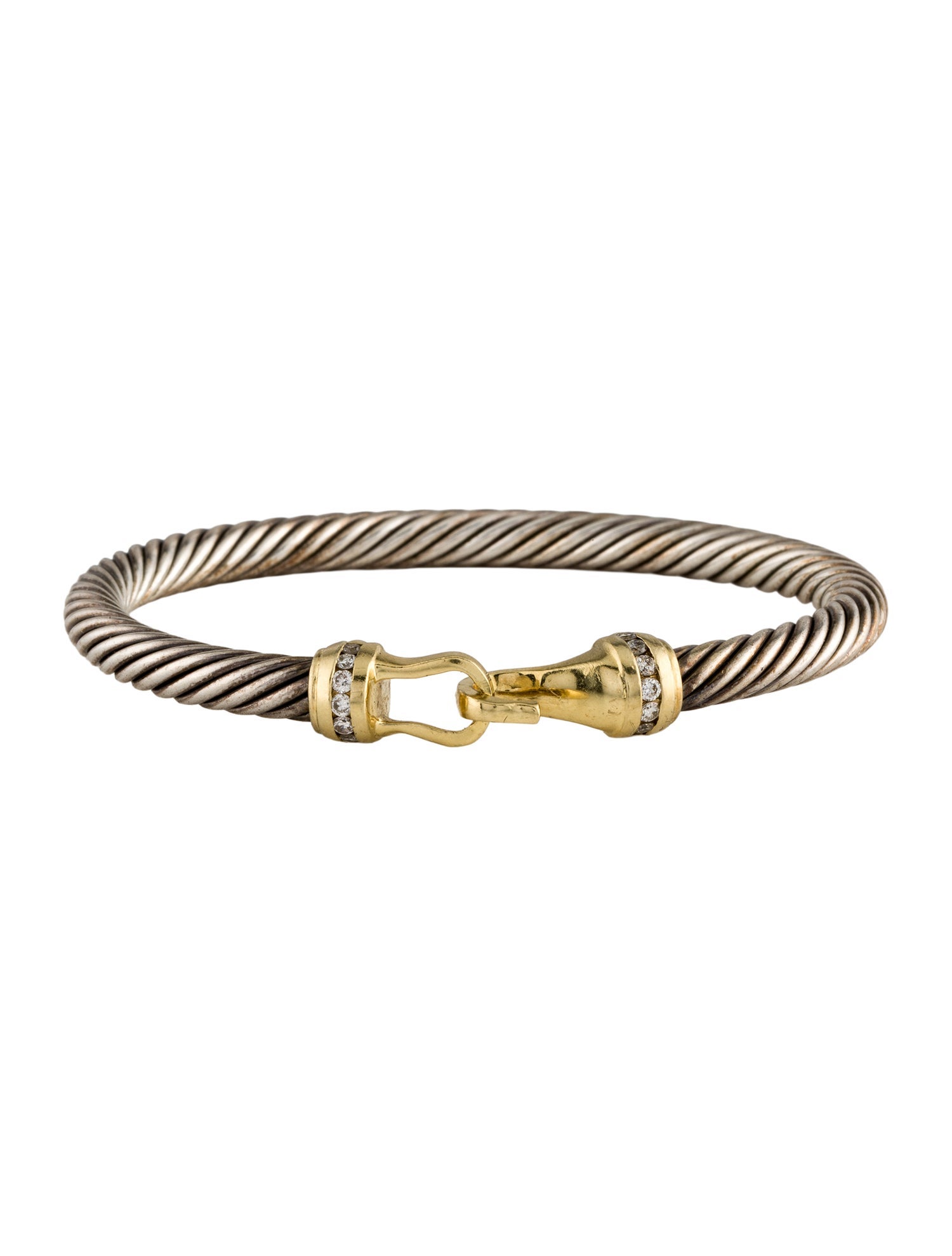 David Yurman Diamond Buckle Classic Bracelet