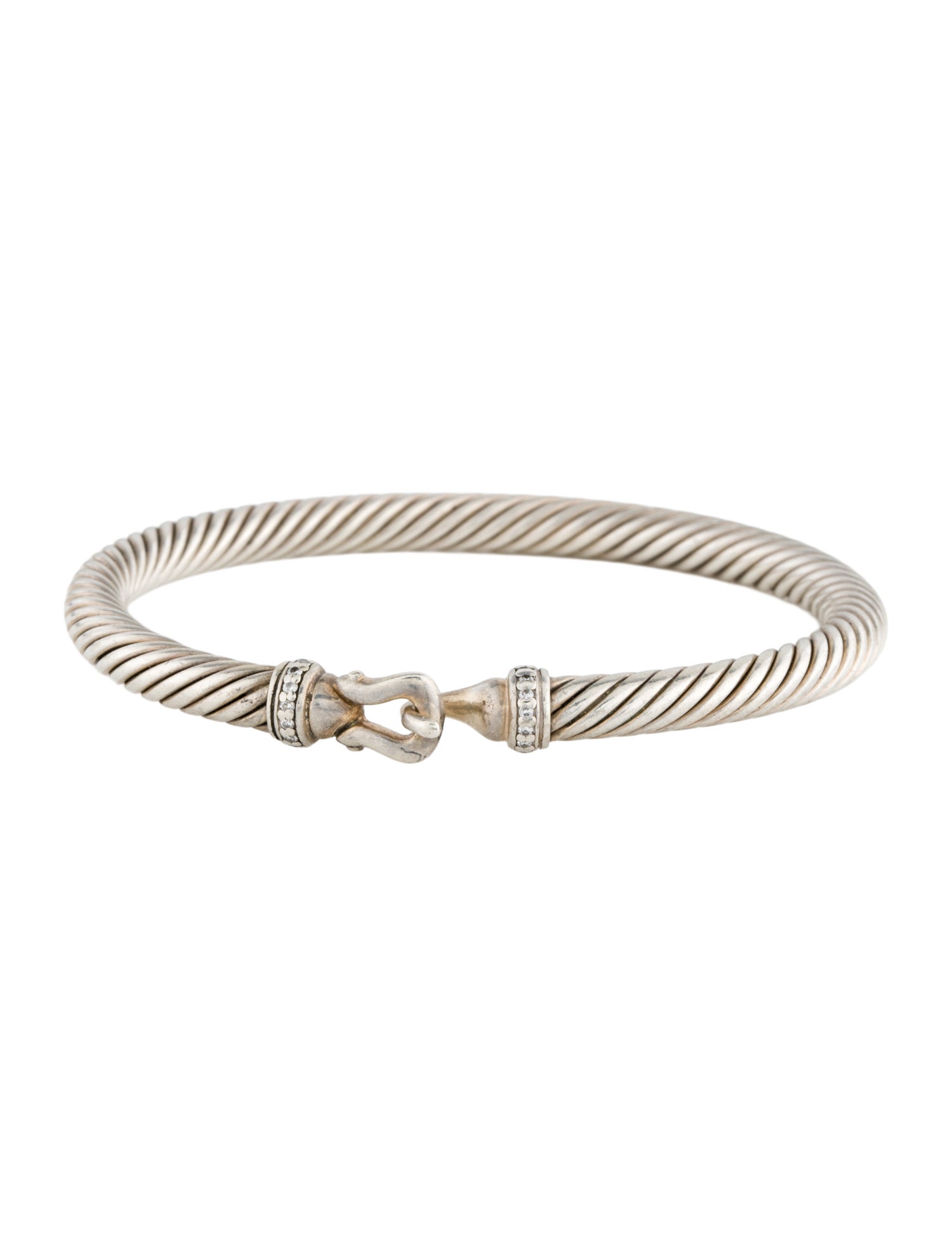 David Yurman Diamond Buckle Classic Bracelet