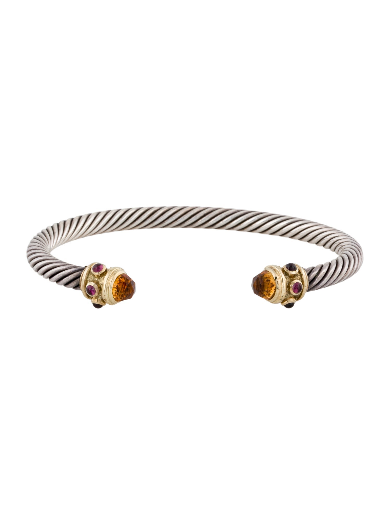 David Yurman Citrine & Rhodolite Renaissance Cuff Bracelet