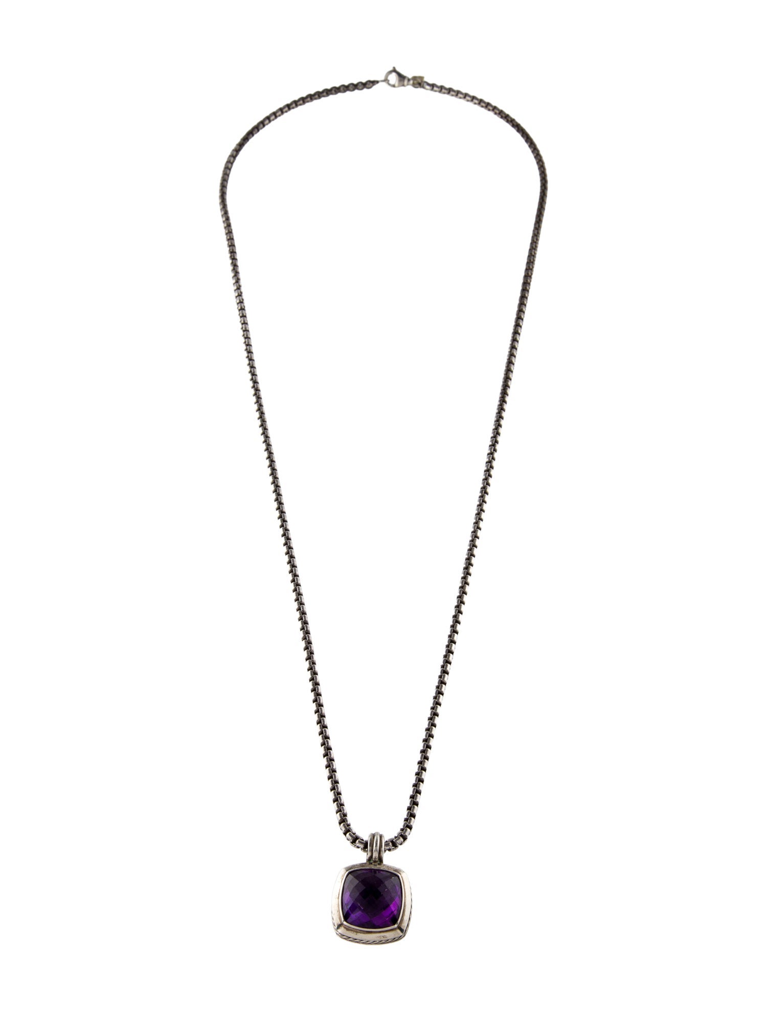 David Yurman Amethyst Albion Pendant Necklace