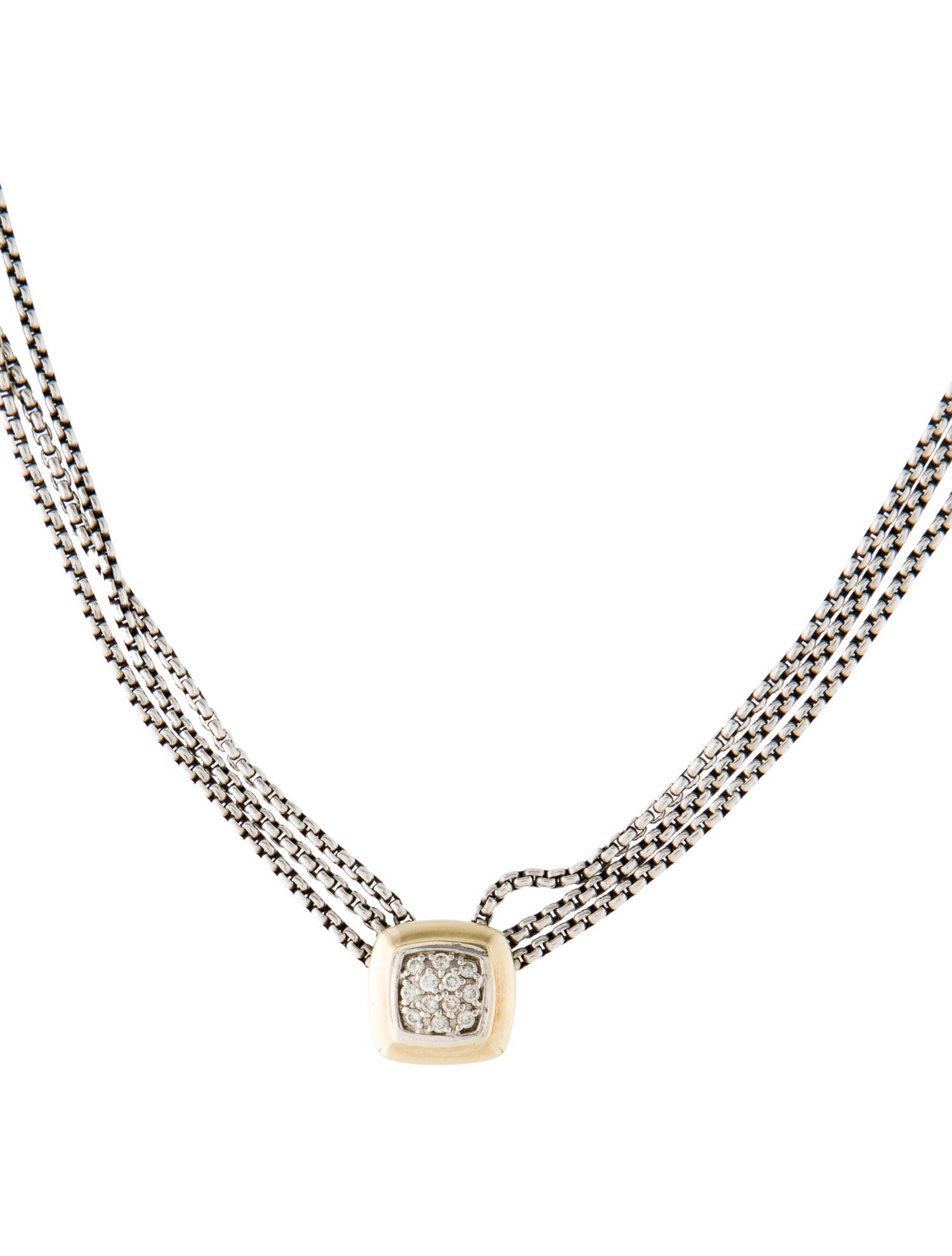 David Yurman Diamond Albion Multistrand Pendant Necklace