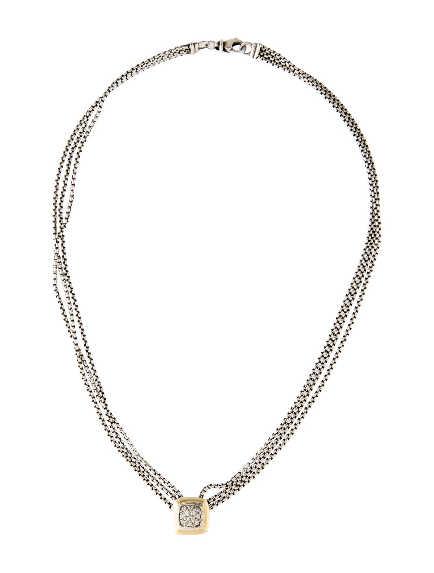 David Yurman Diamond Albion Multistrand Pendant Necklace