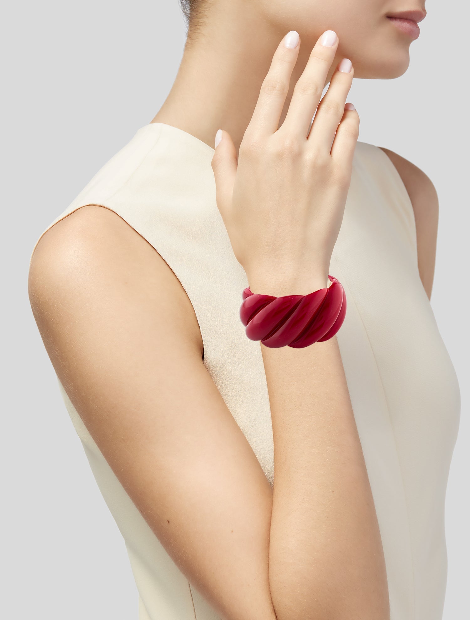 David Yurman Resin Sculpted Cable Cuff Bracelet