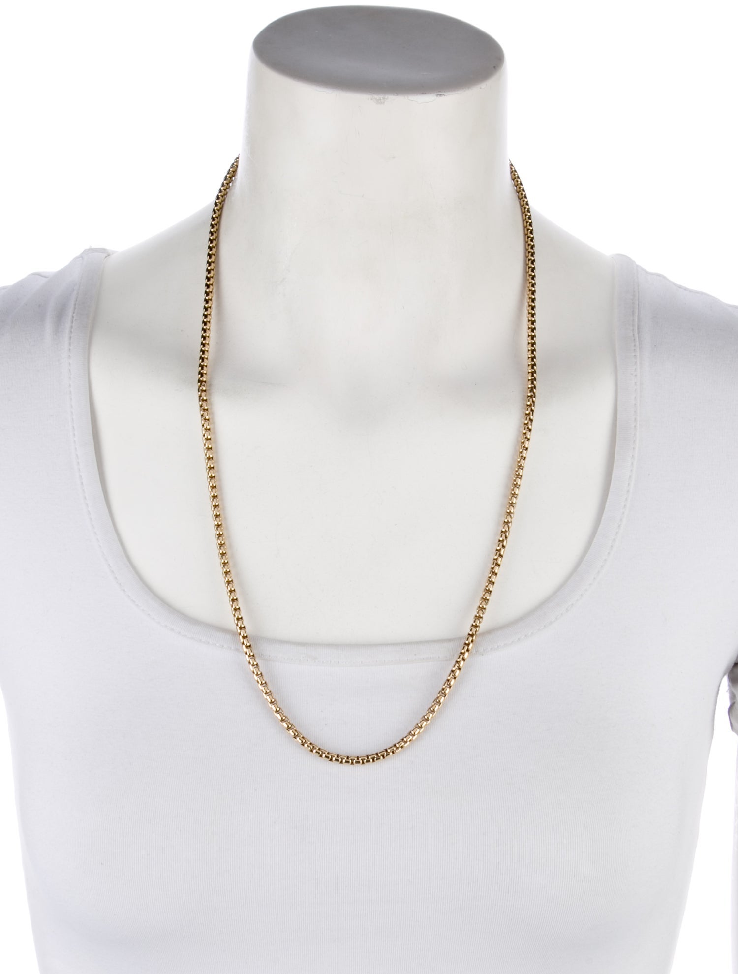David Yurman 18K Box Chain Necklace