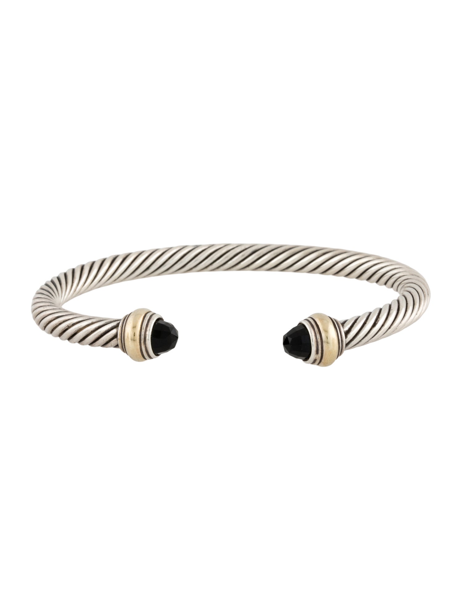 David Yurman Onyx Classic Cable Cuff Bracelet
