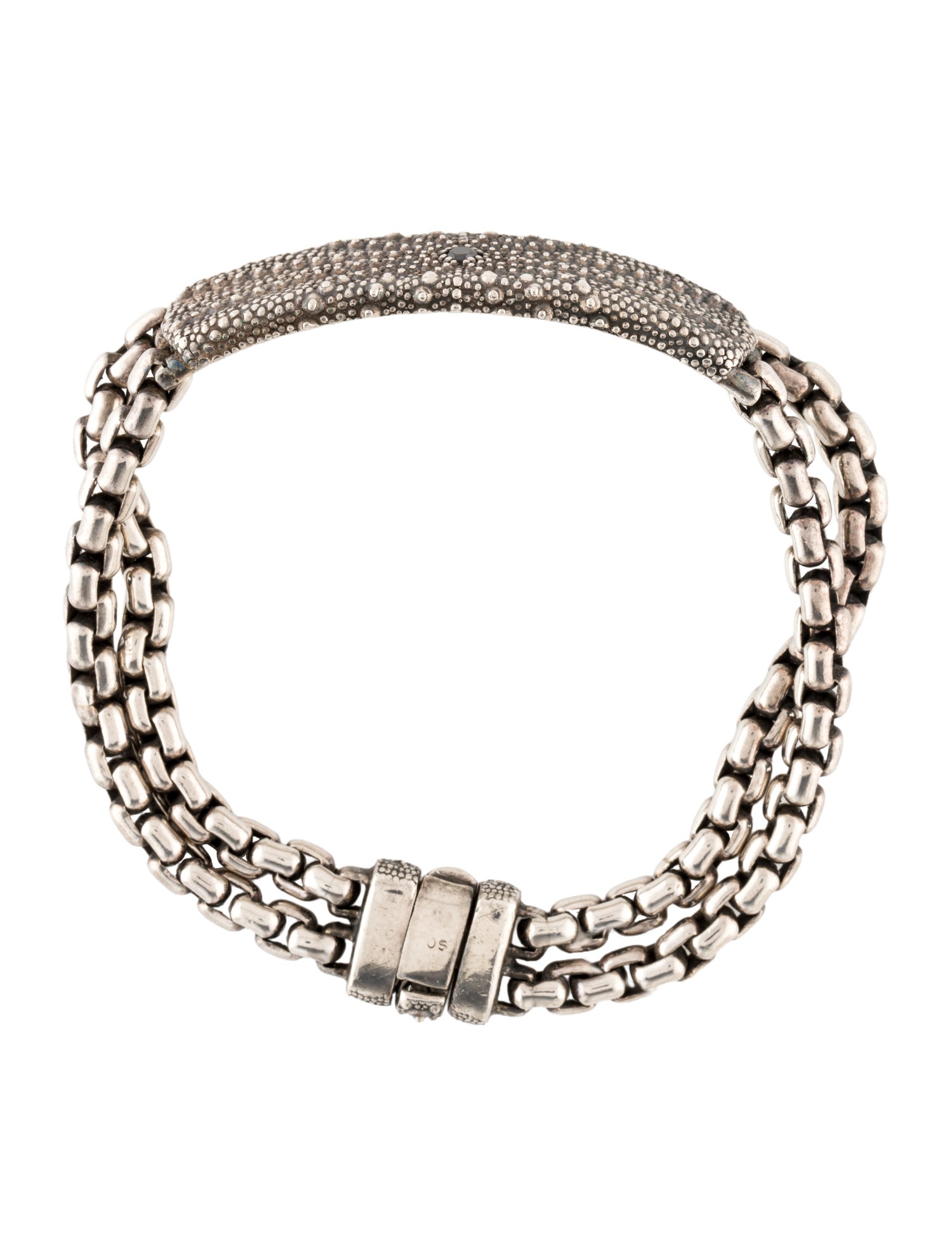 David Yurman Diamond Sea Urchin Link Bracelet