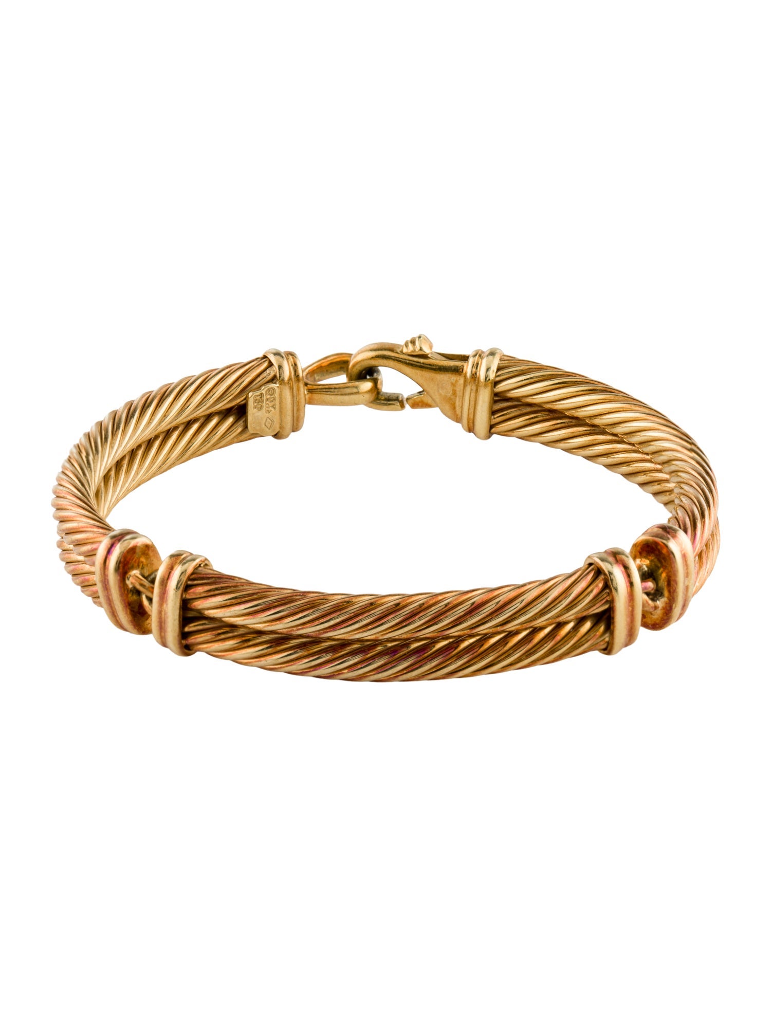 David Yurman Vintage 18K Double Cable Bracelet