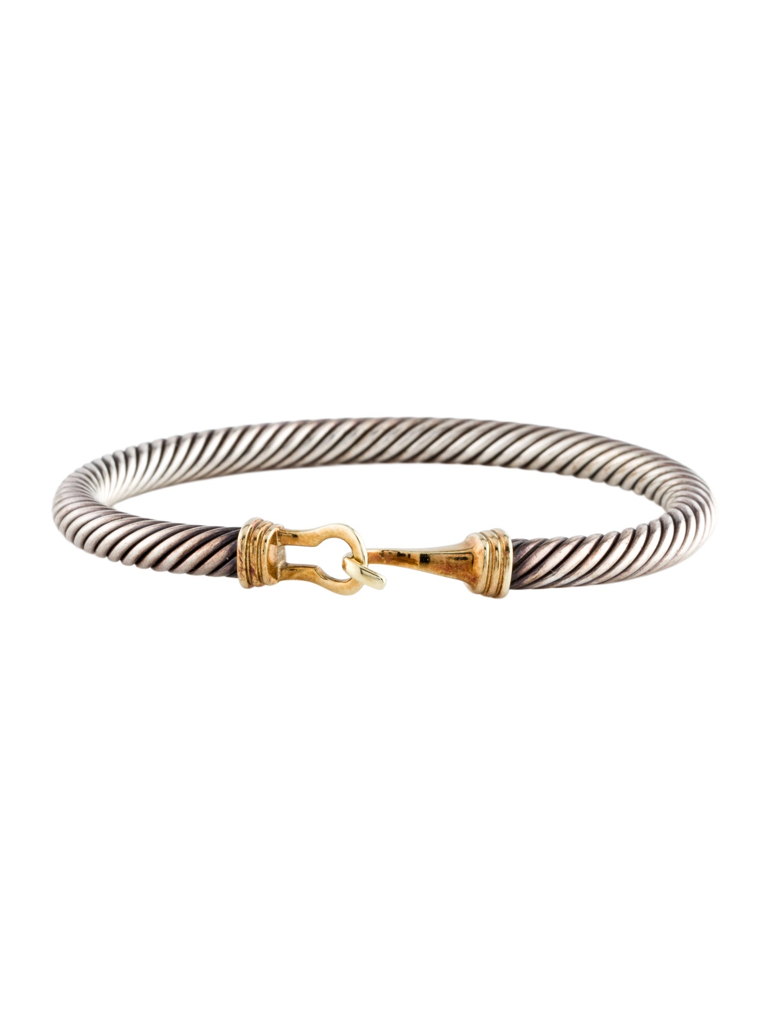 David Yurman Two-Tone Buckle Classic Cable Bracelet