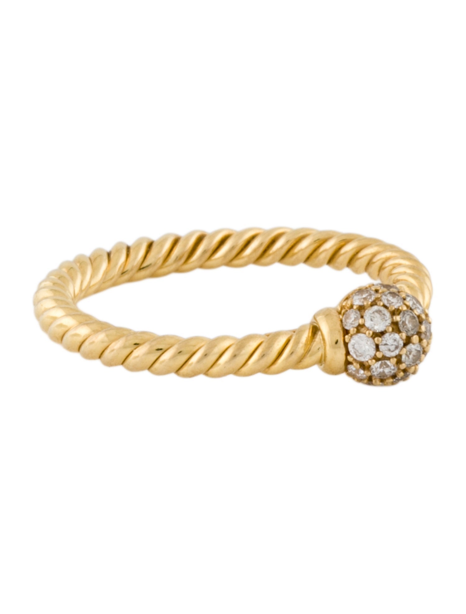 David Yurman 18K Diamond Solari Petite Pave Ring