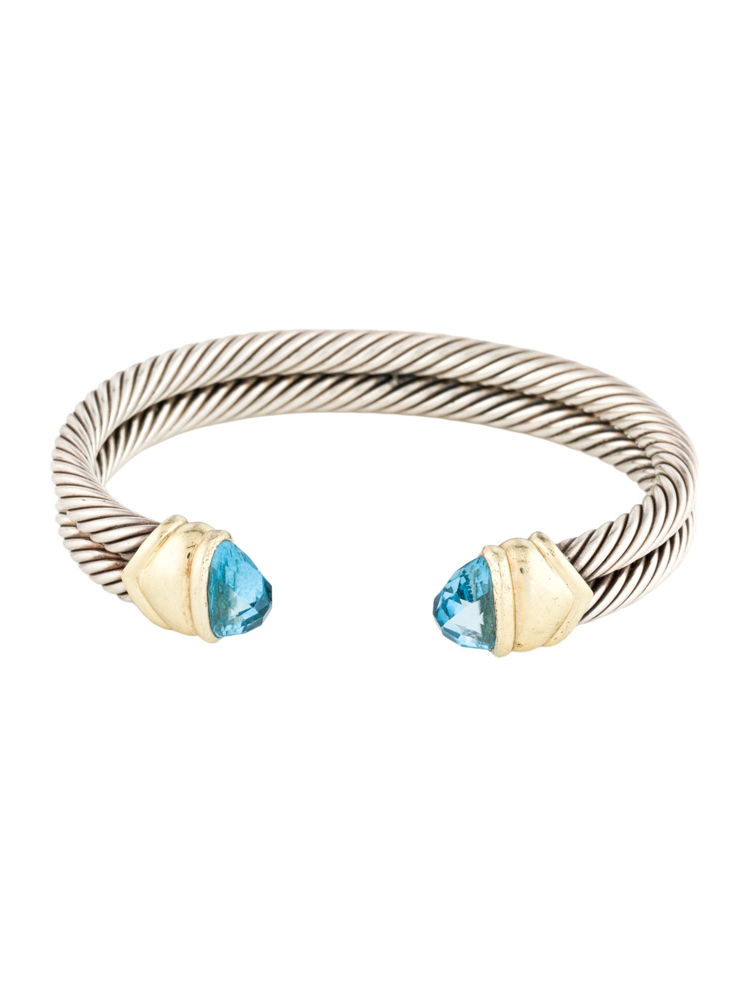 David Yurman Topaz Double Cable Cuff