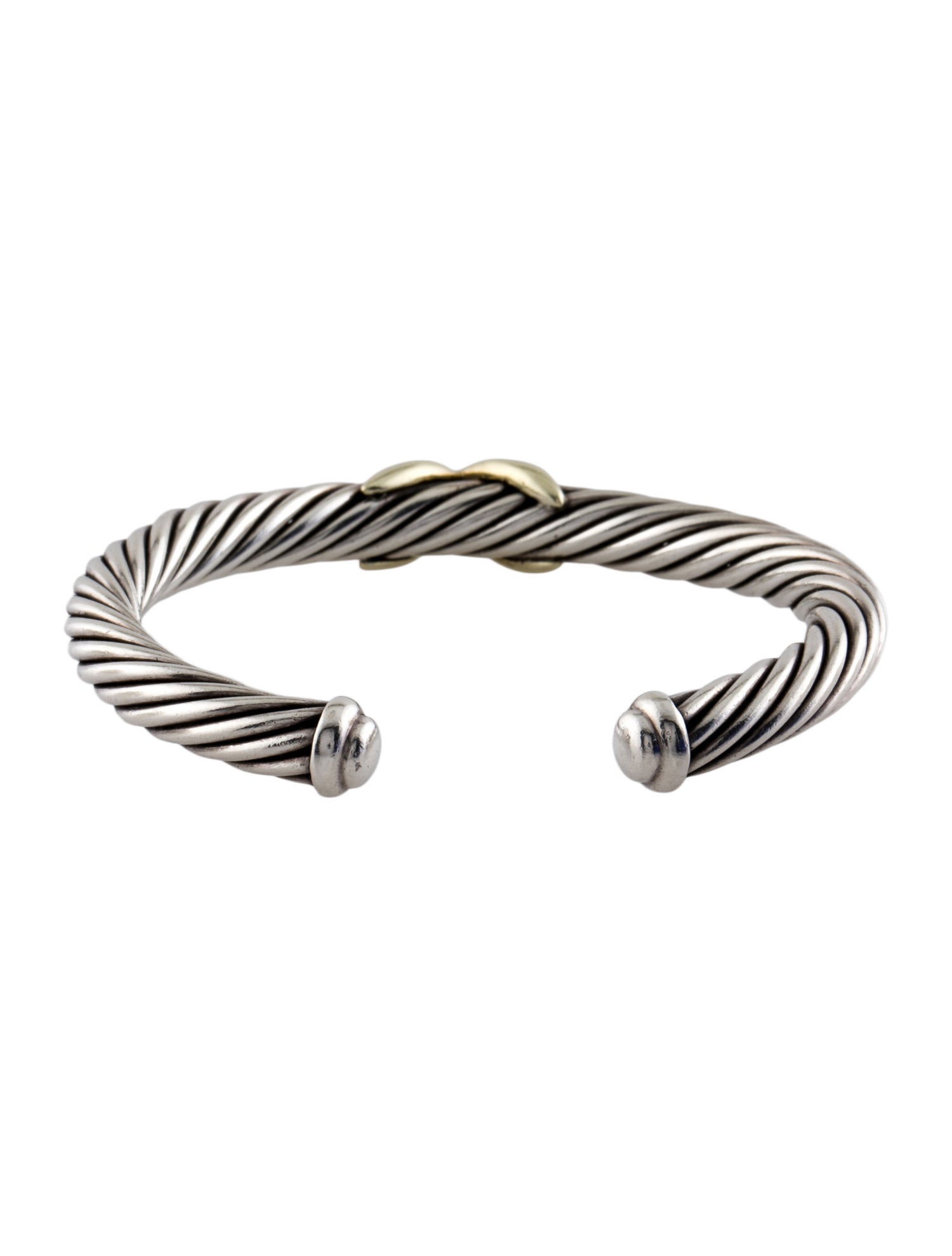 David Yurman Two-Tone X Classic Cable Station Bracelet