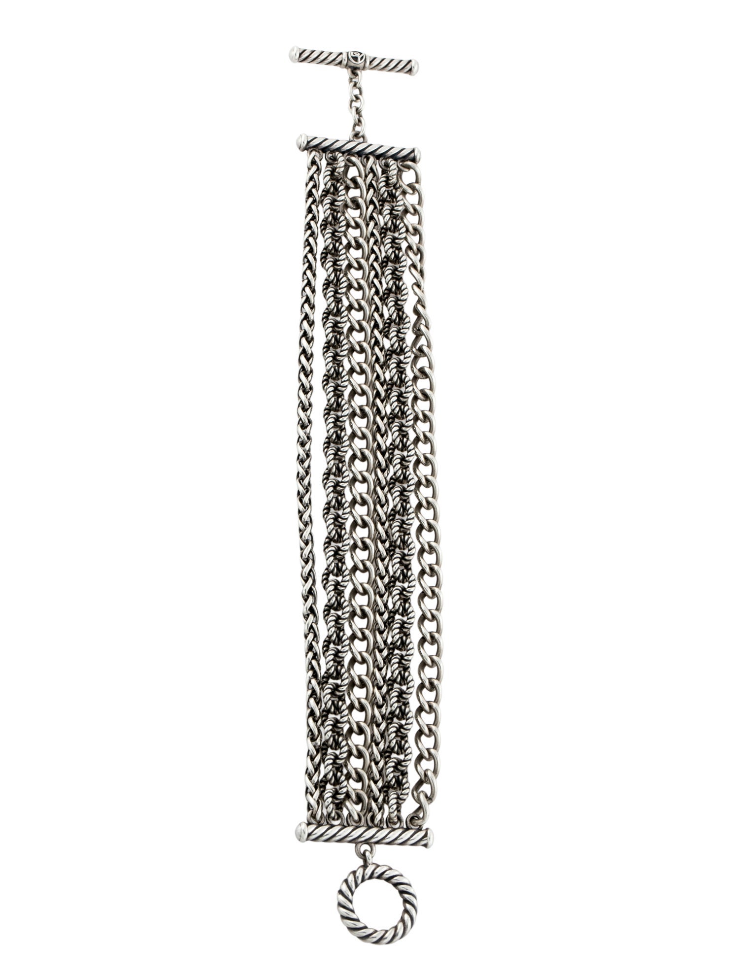David Yurman Multi Chain Toggle Bracelet