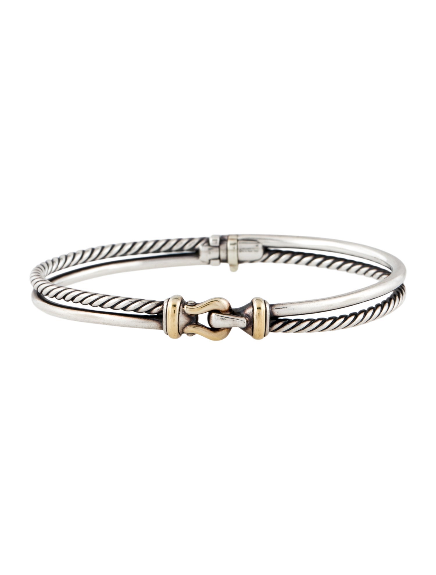 David Yurman Two-Tone Two Row Buckle Bracelet
