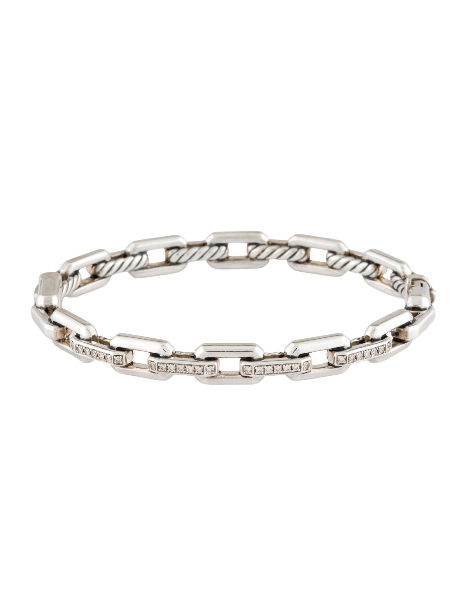David Yurman Diamond Stax Link Bracelet
