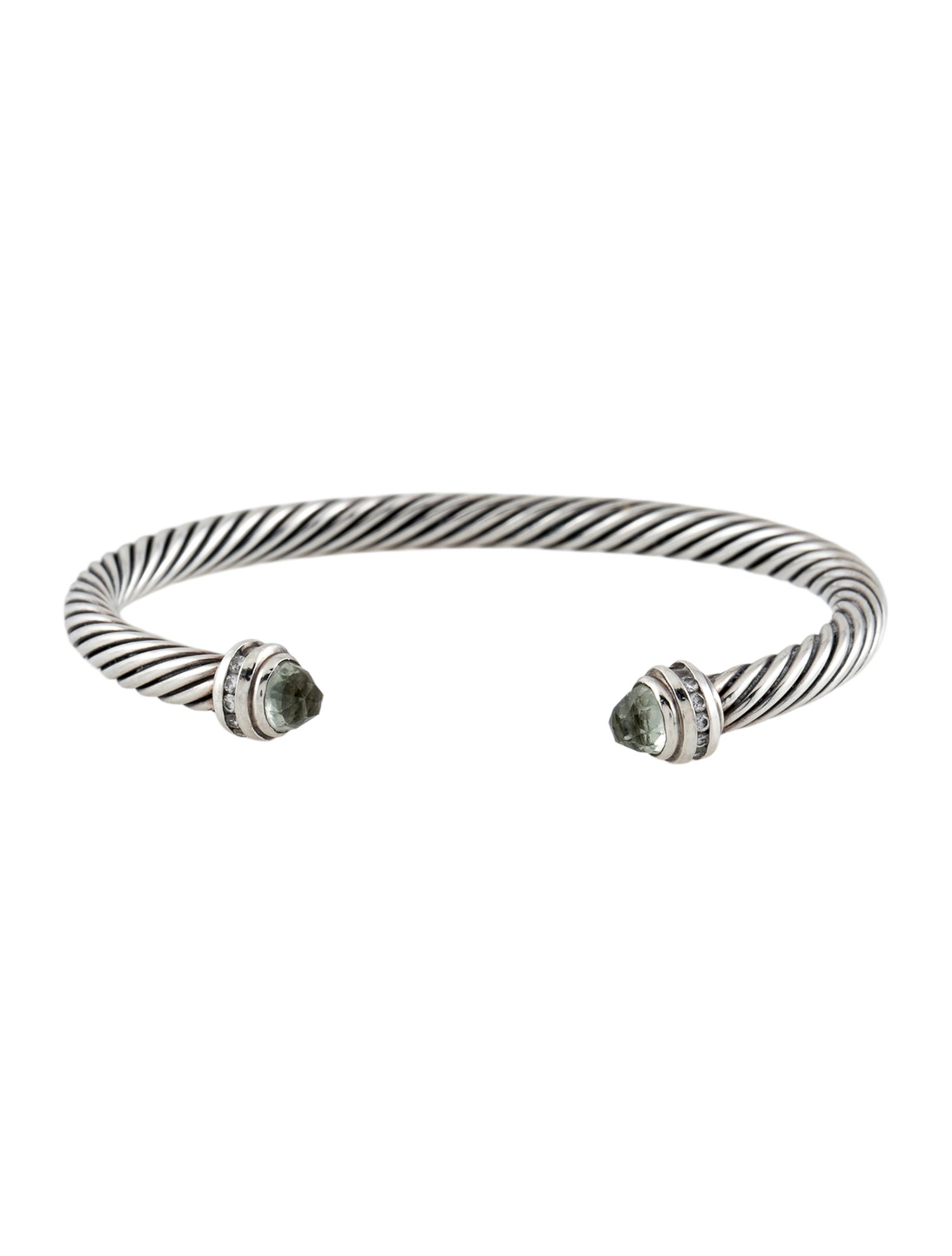 David Yurman Prasiolite & Diamond Classic Cable Bracelet