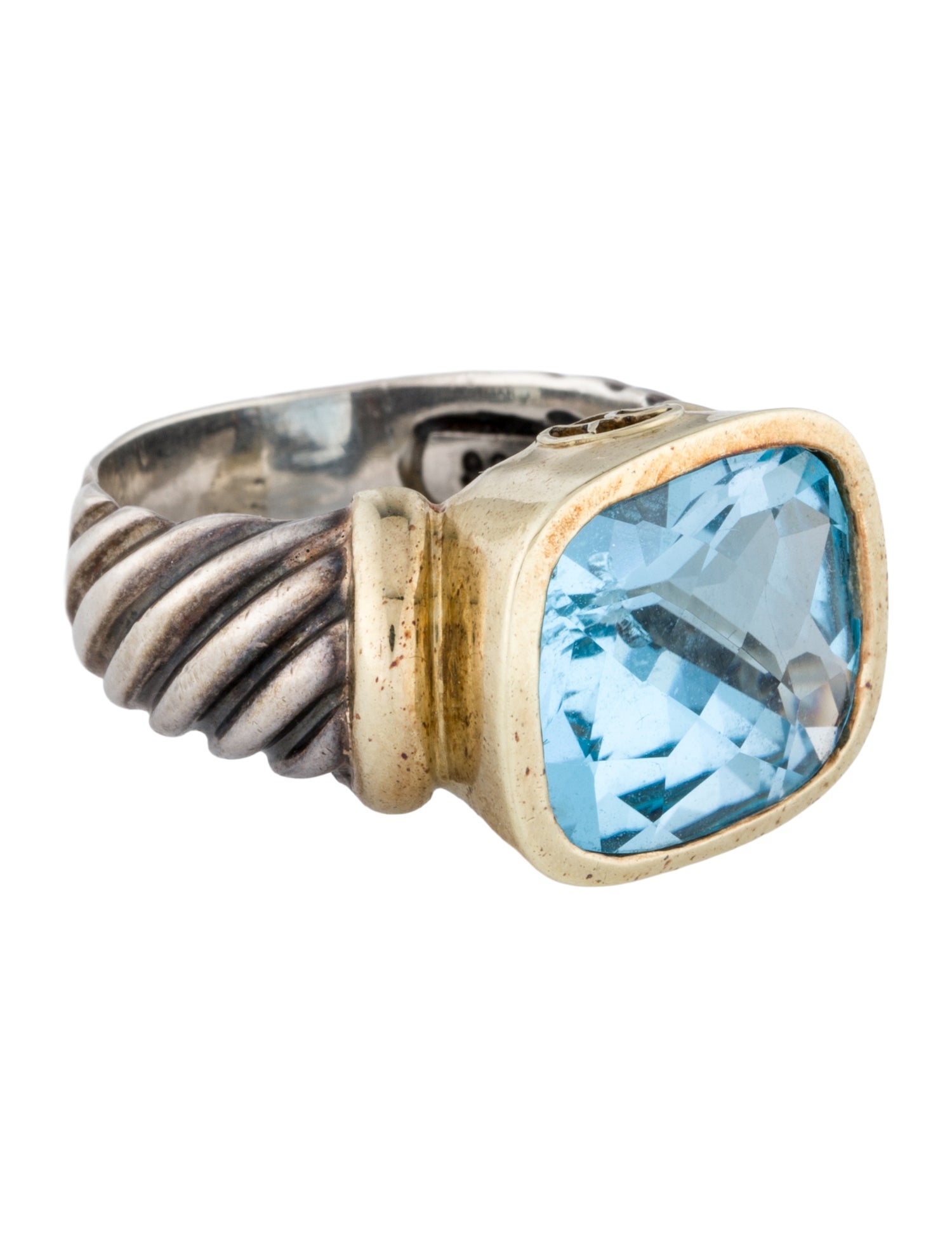 David Yurman Vintage Topaz Noblesse Cocktail Ring