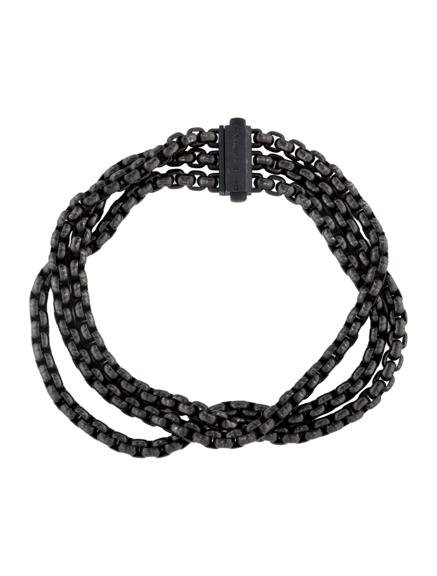 David Yurman Titanium Multi-Strand Box Chain Bracelet
