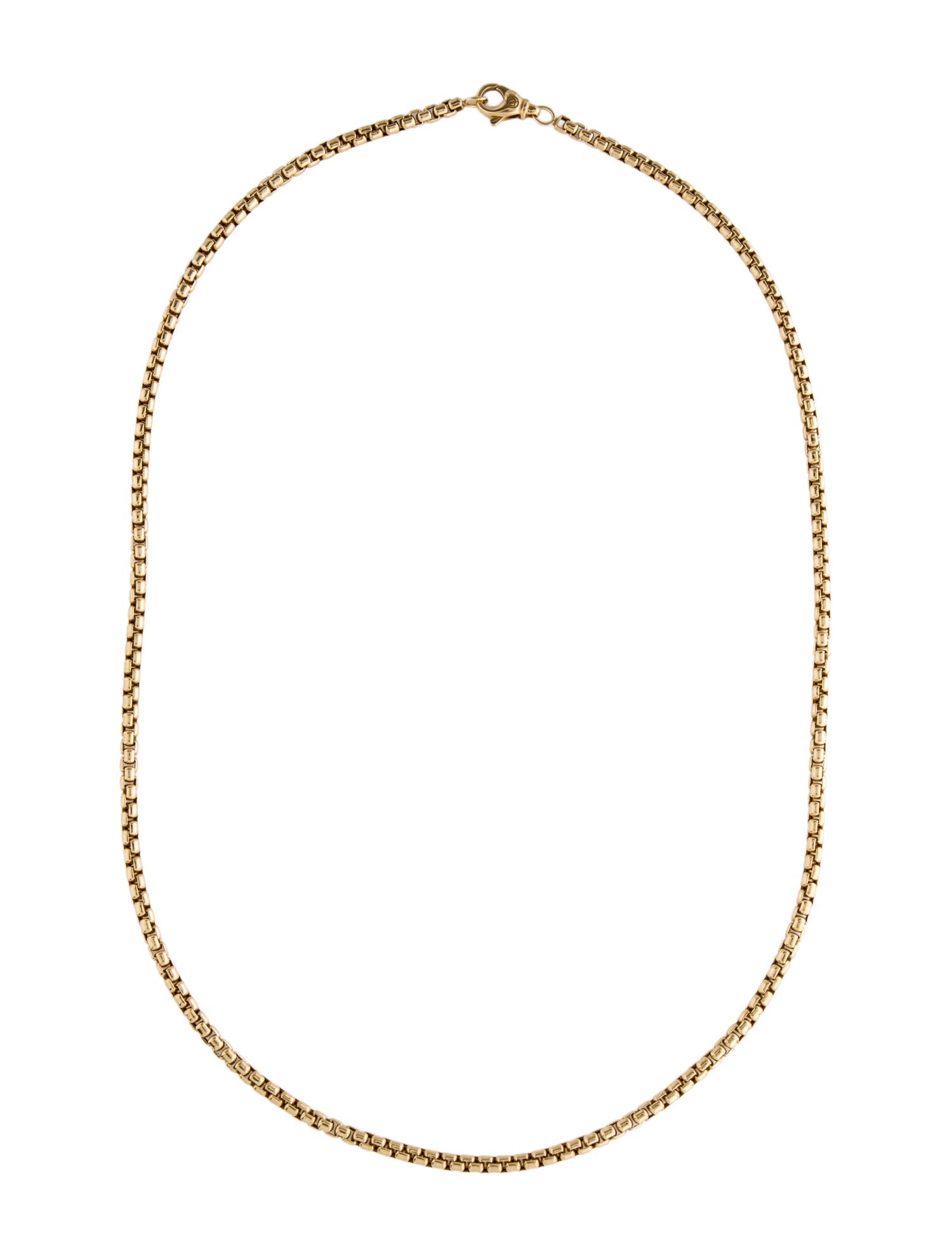David Yurman 18K Box Chain Necklace