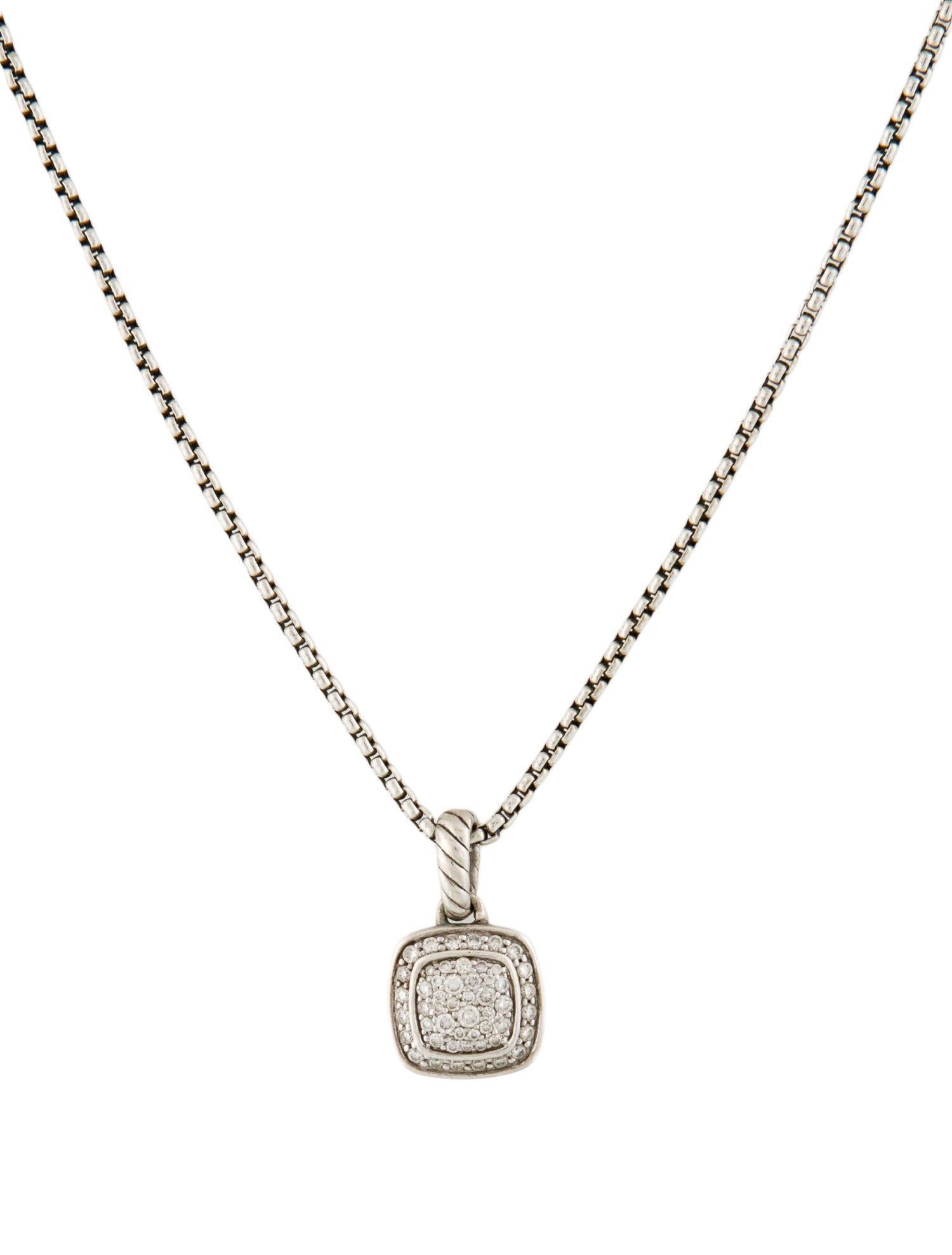 David Yurman Diamond Petite Albion Pendant Necklace