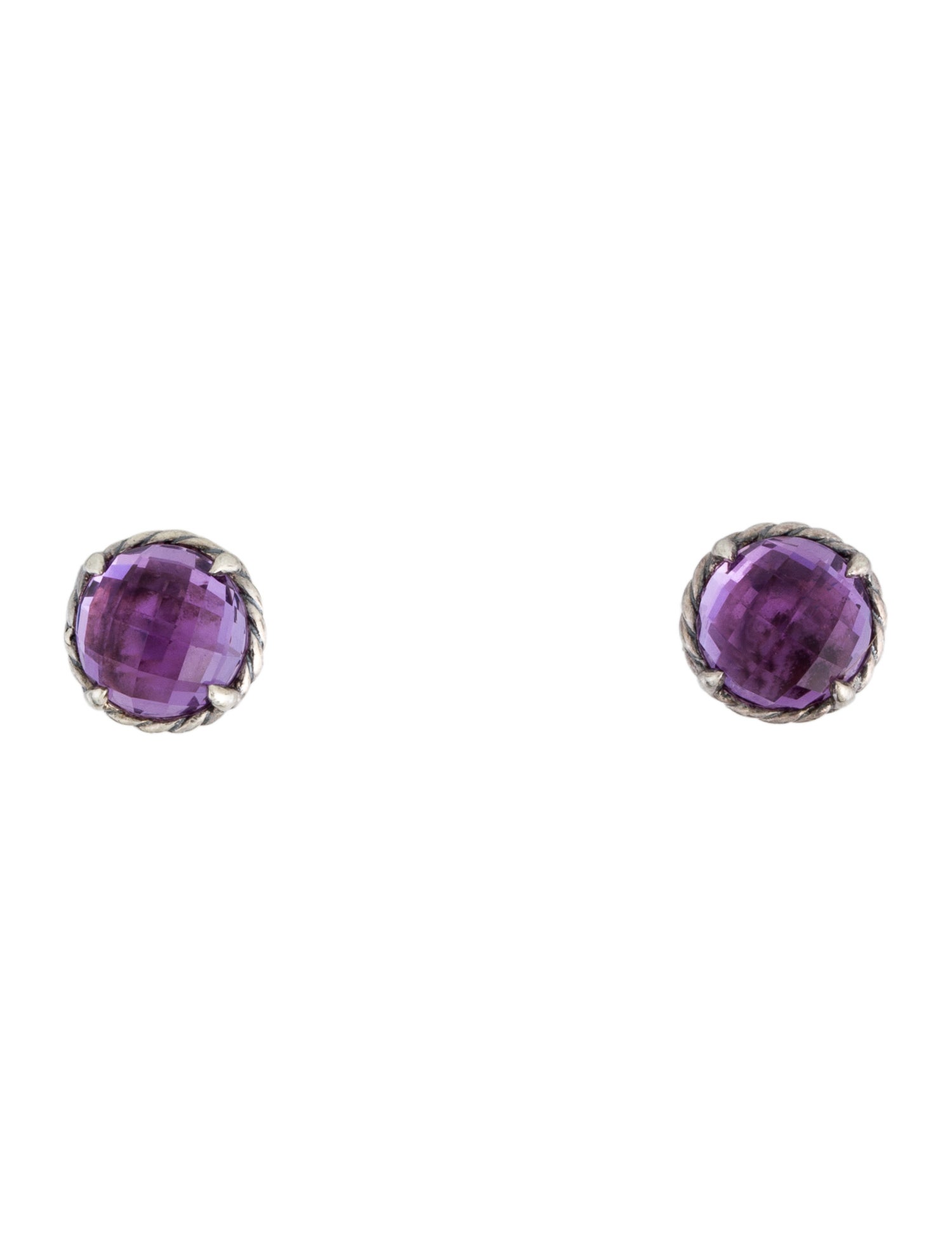 David Yurman Amethyst Châtelaine Stud Earrings