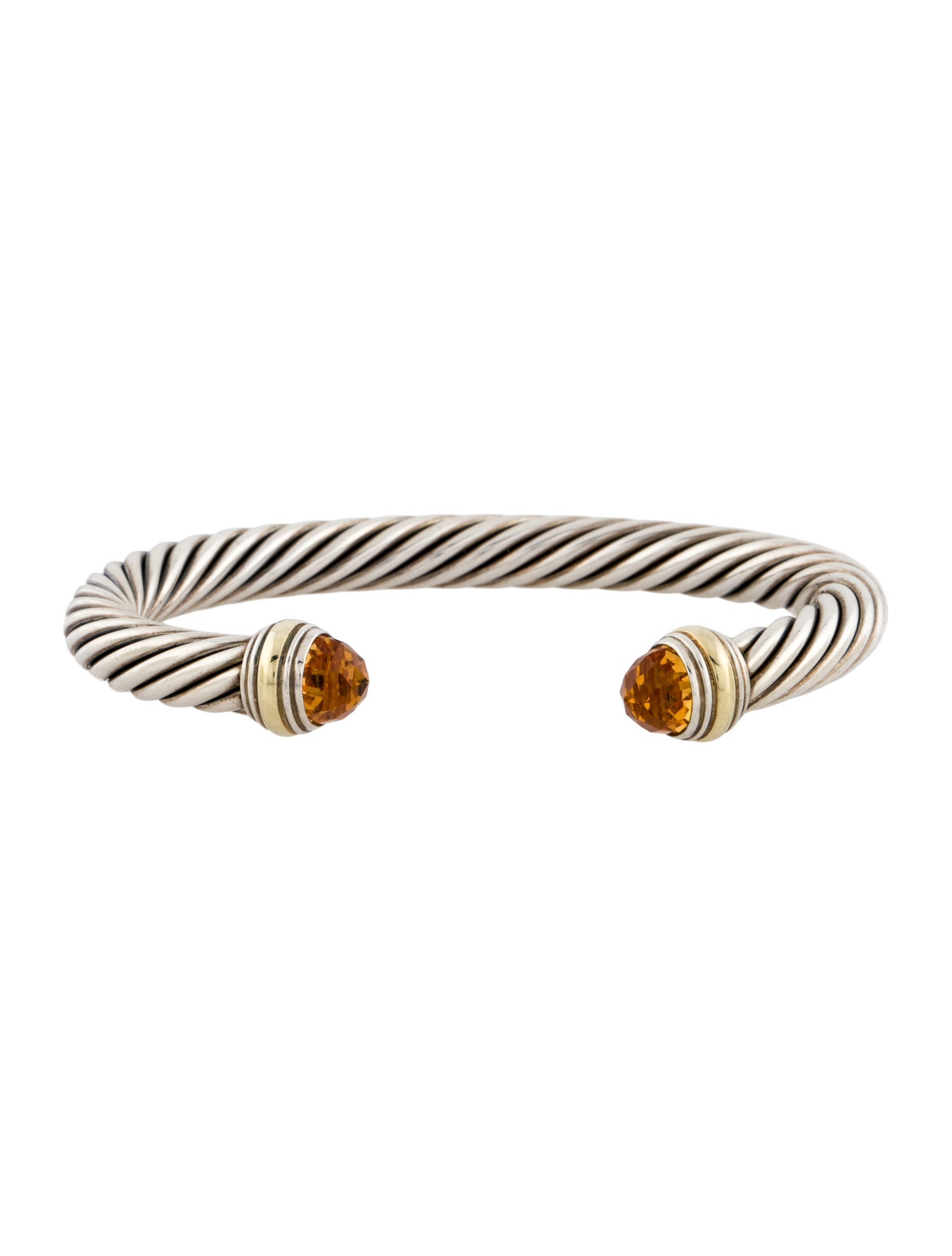 David Yurman Citrine Classic Cable Cuff Bracelet