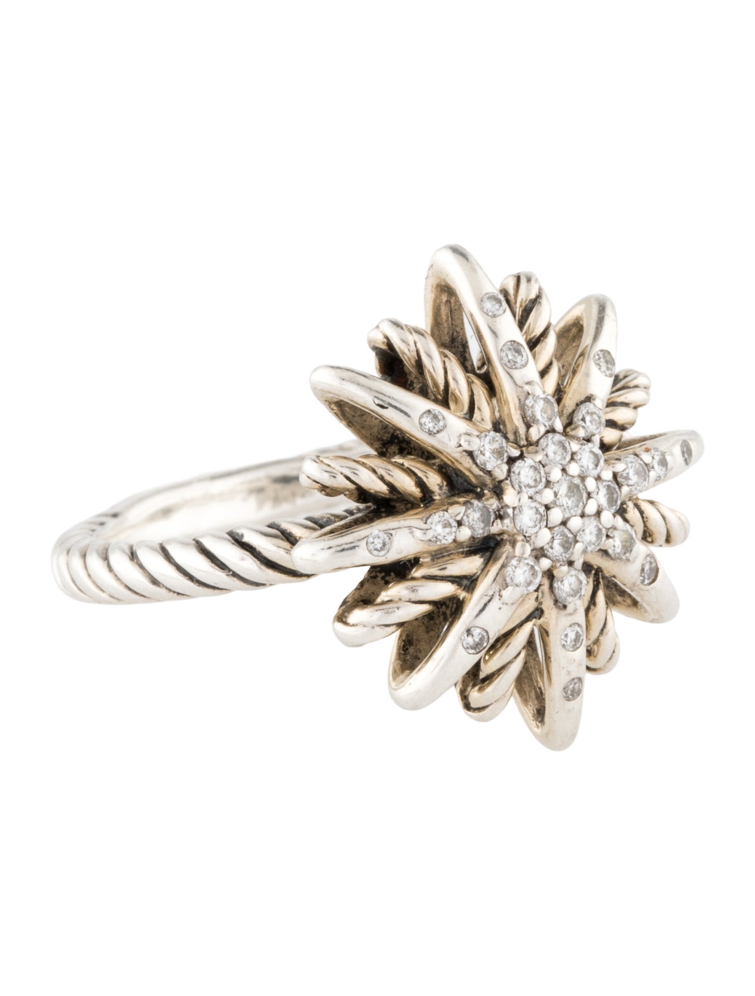 David Yurman Diamond Starburst Cocktail Ring