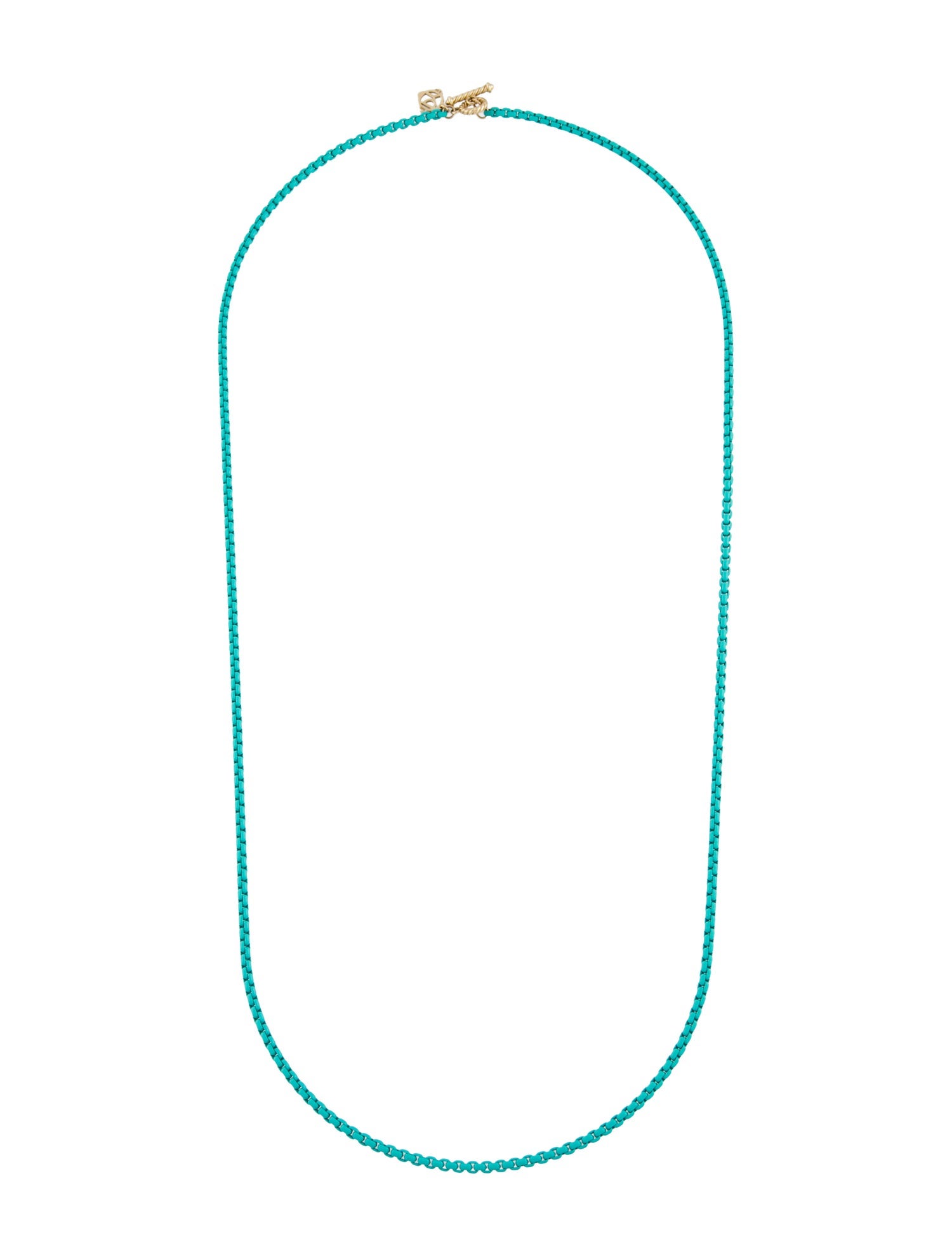 David Yurman 14K DY Bel Aire Box Chain Necklace