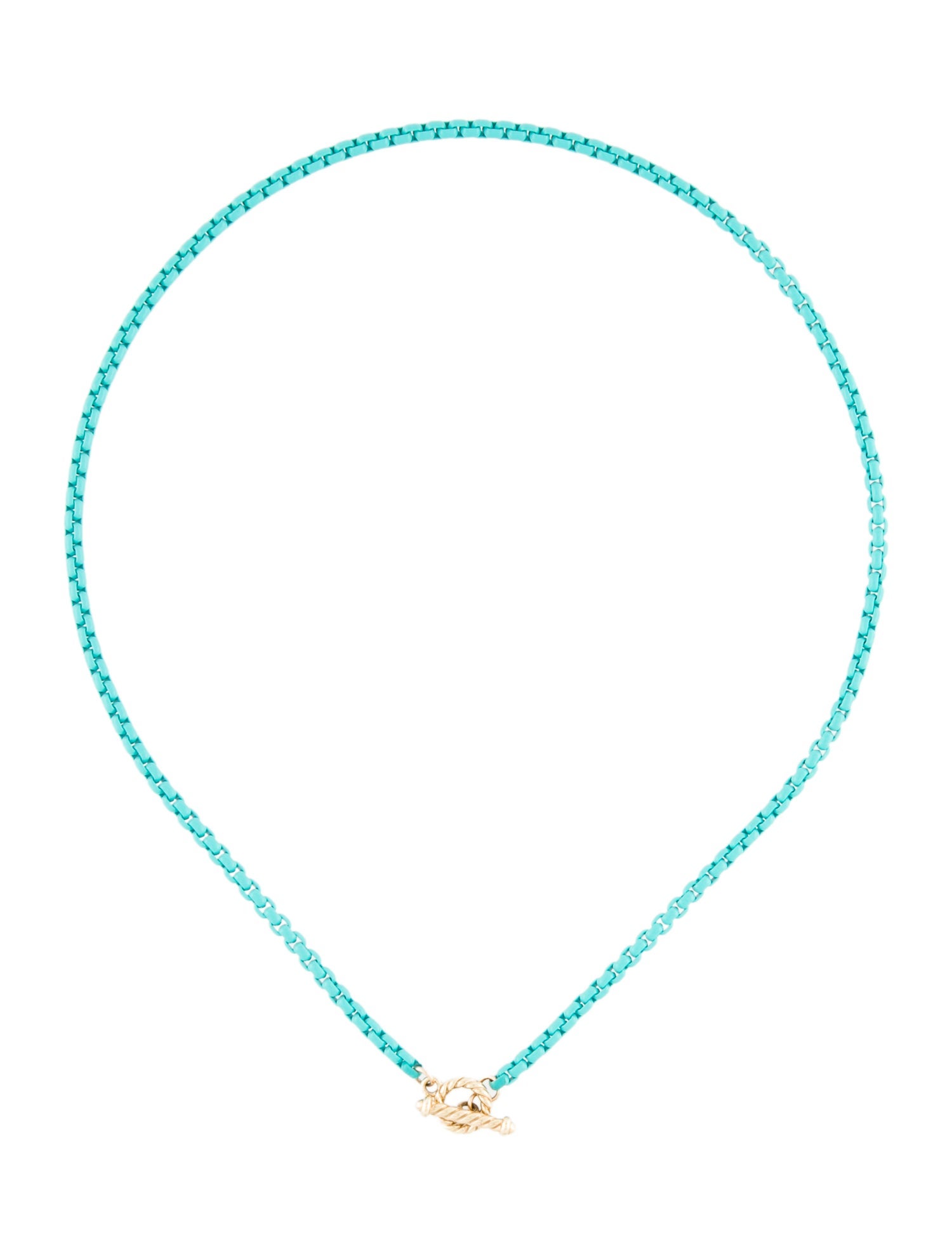 David Yurman DY Bel Aire Color Box Chain Necklace