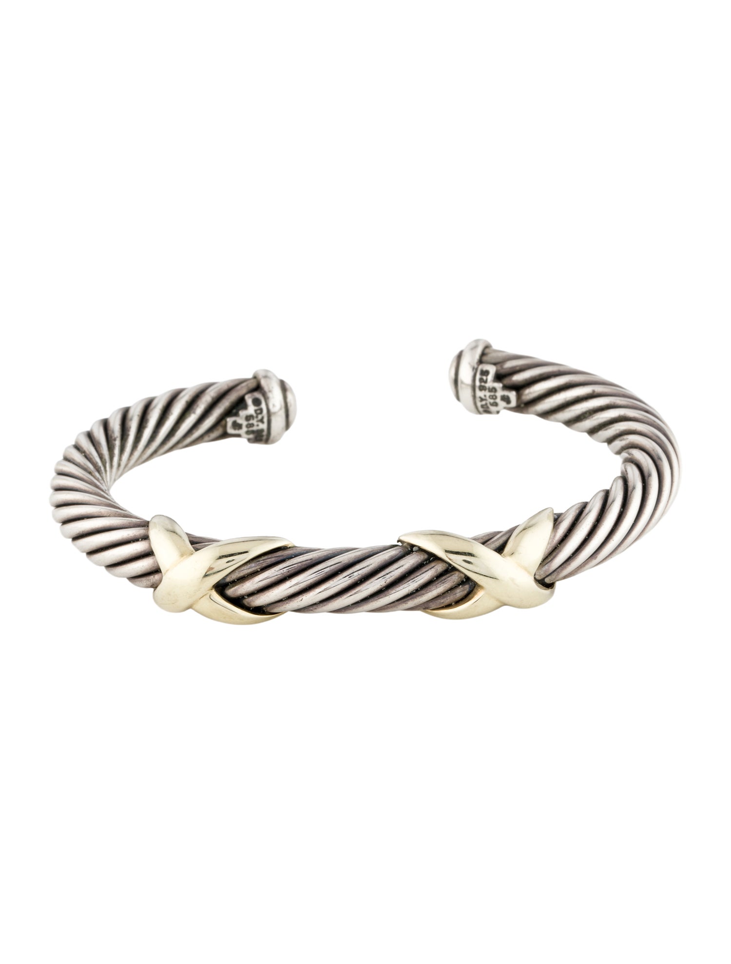 David Yurman Two-Tone Double X Cuff Bracelet