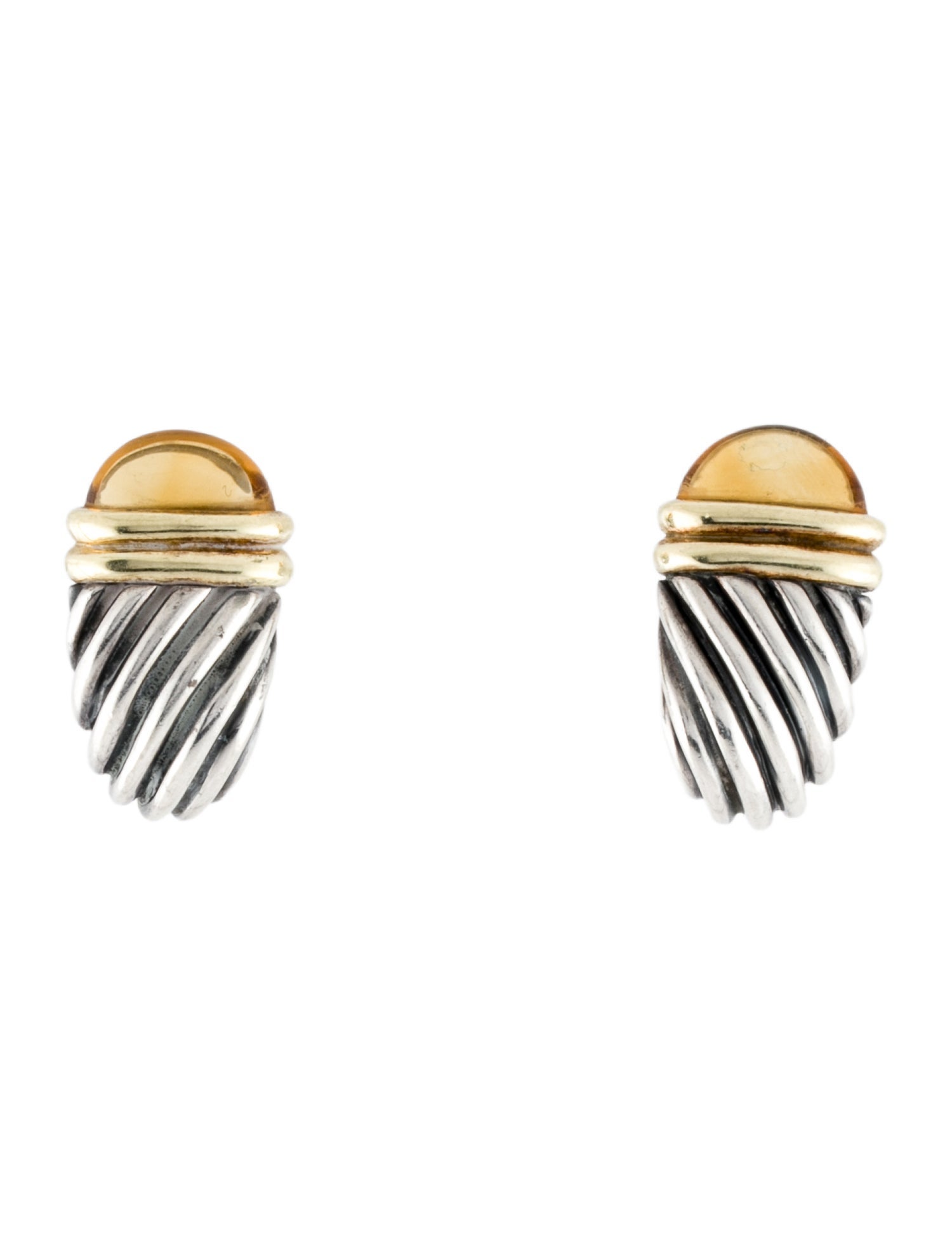 David Yurman Citrine Shrimp Earclips