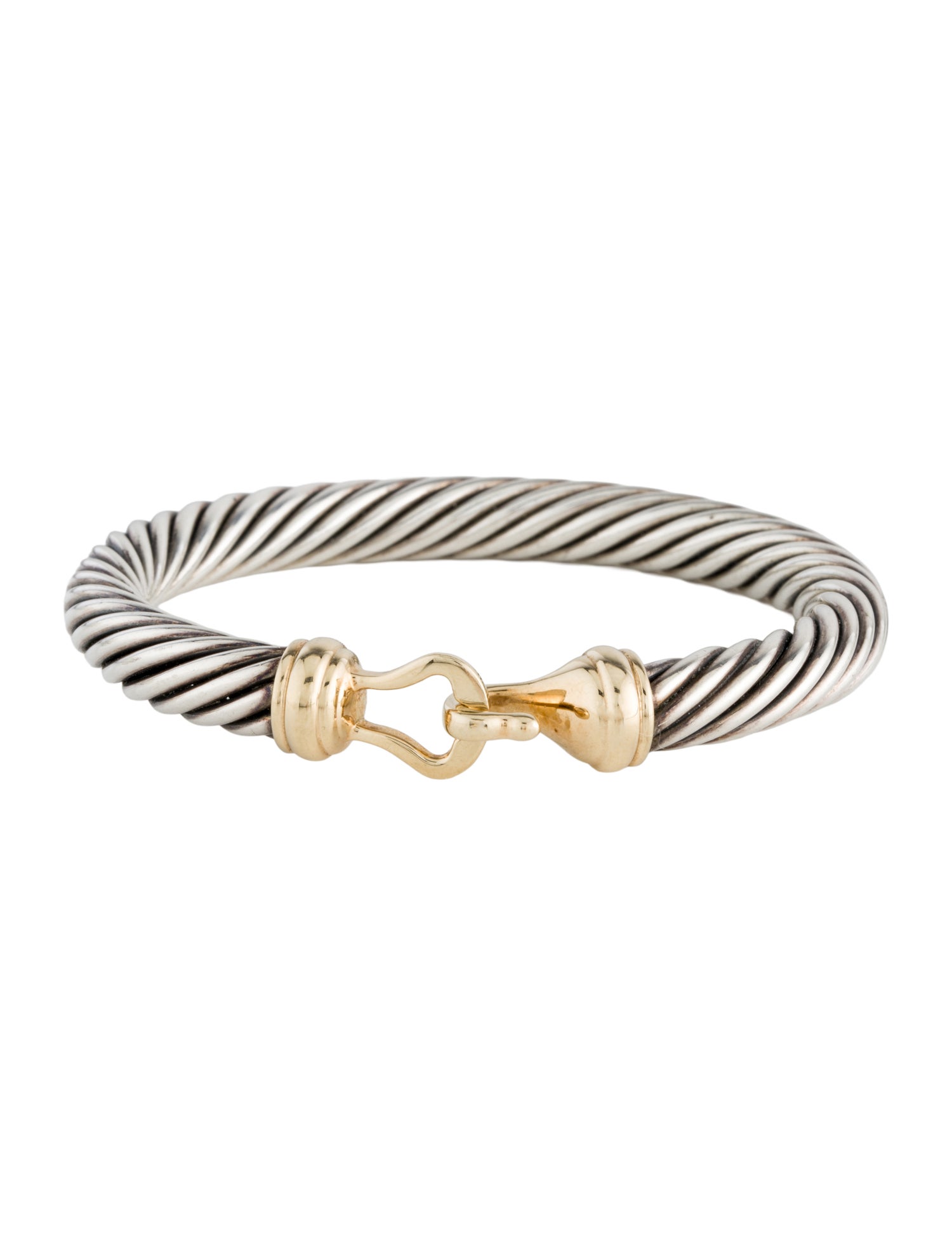 David Yurman Two-Tone Buckle Classic Cable Bracelet