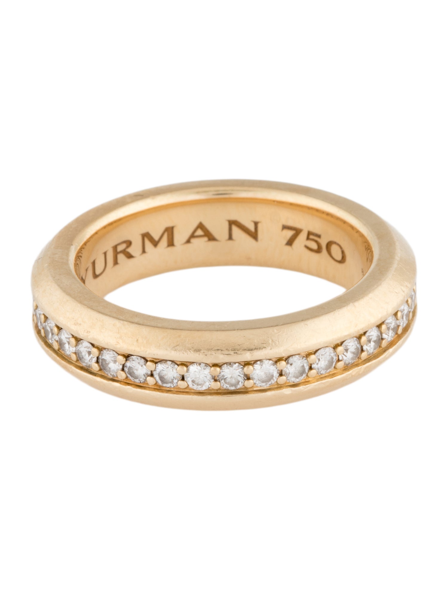 David Yurman 18K Diamond Streamline Band