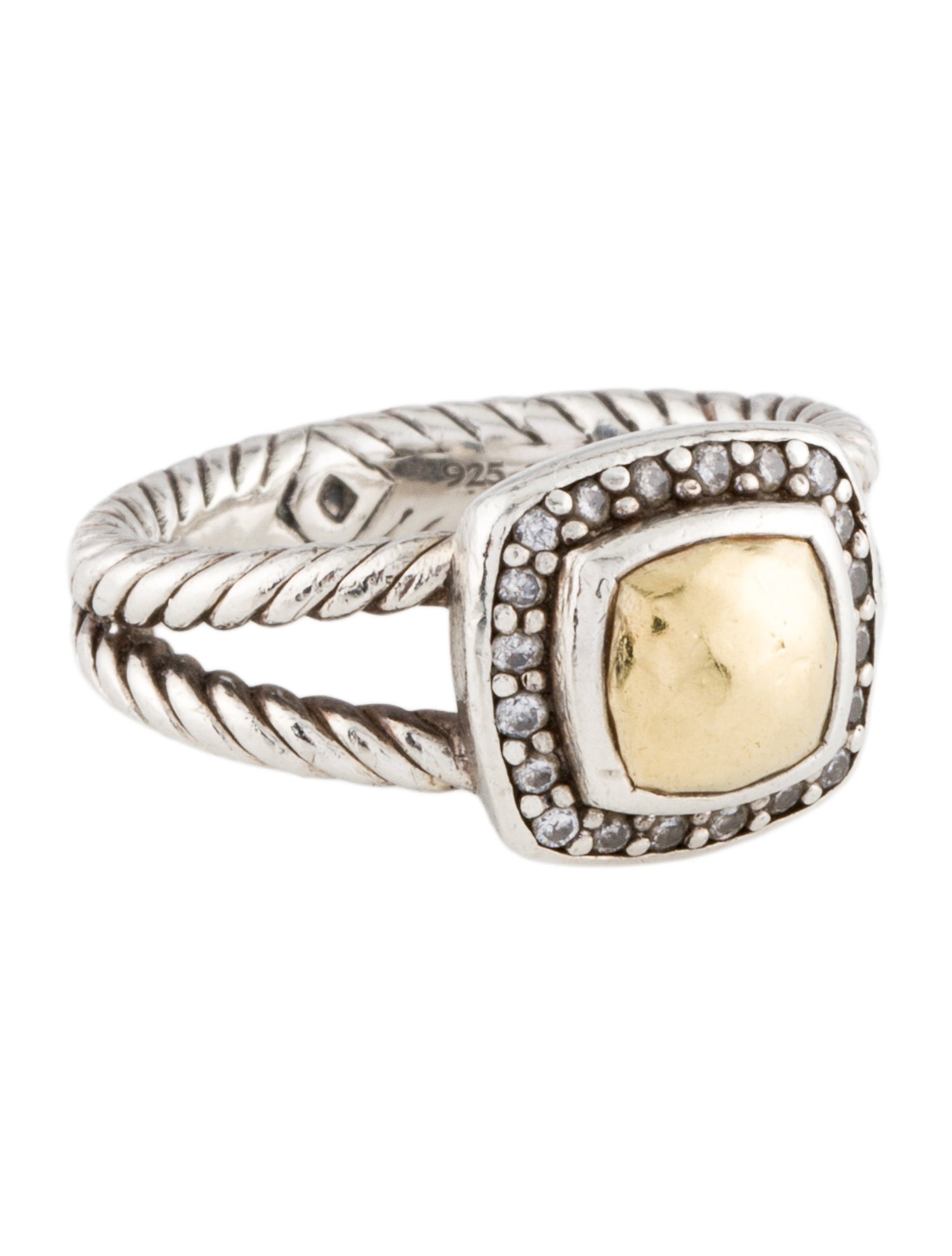 David Yurman Diamond Petite Albion Dome Ring