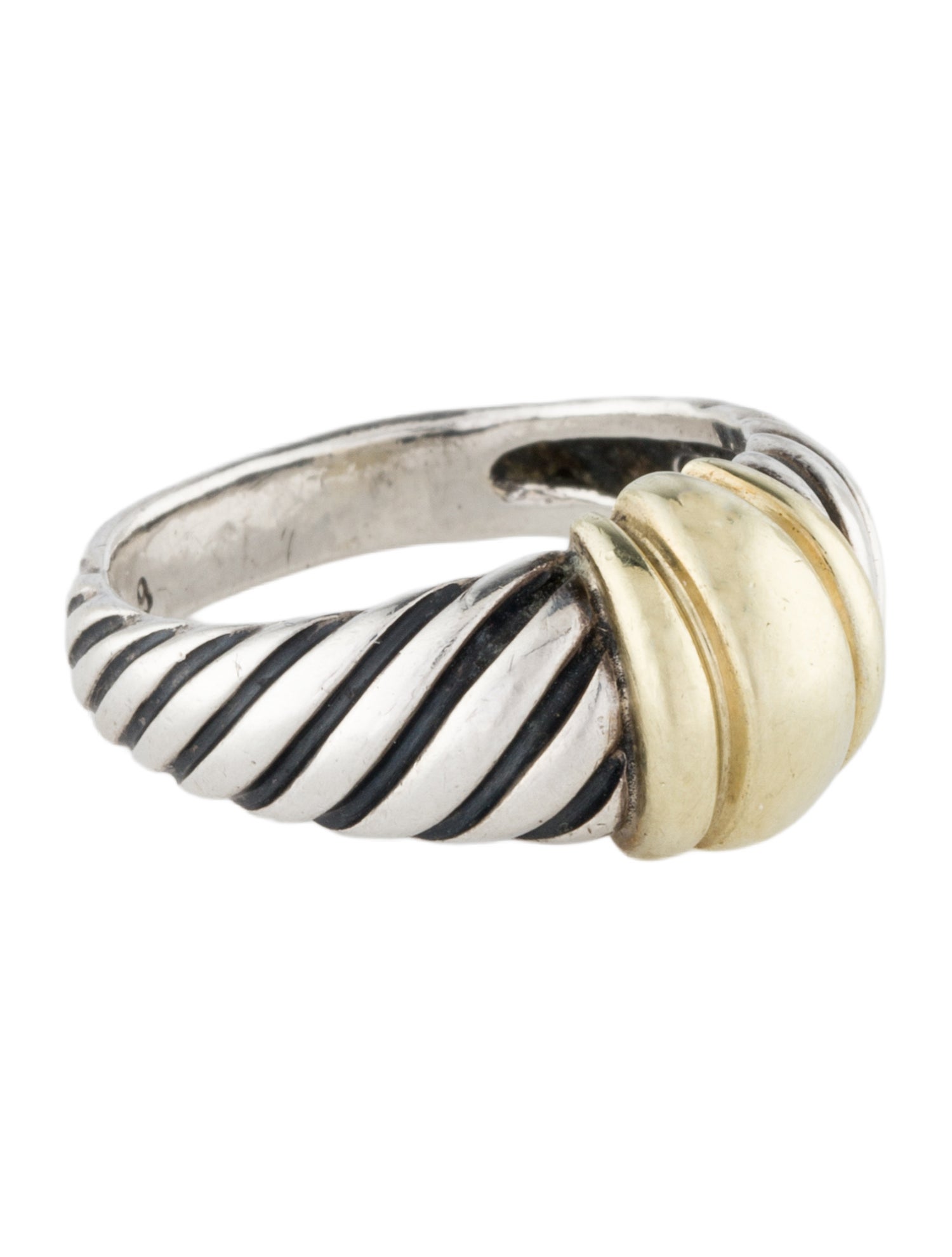 David Yurman Vintage Two-Tone Cable Dome Ring