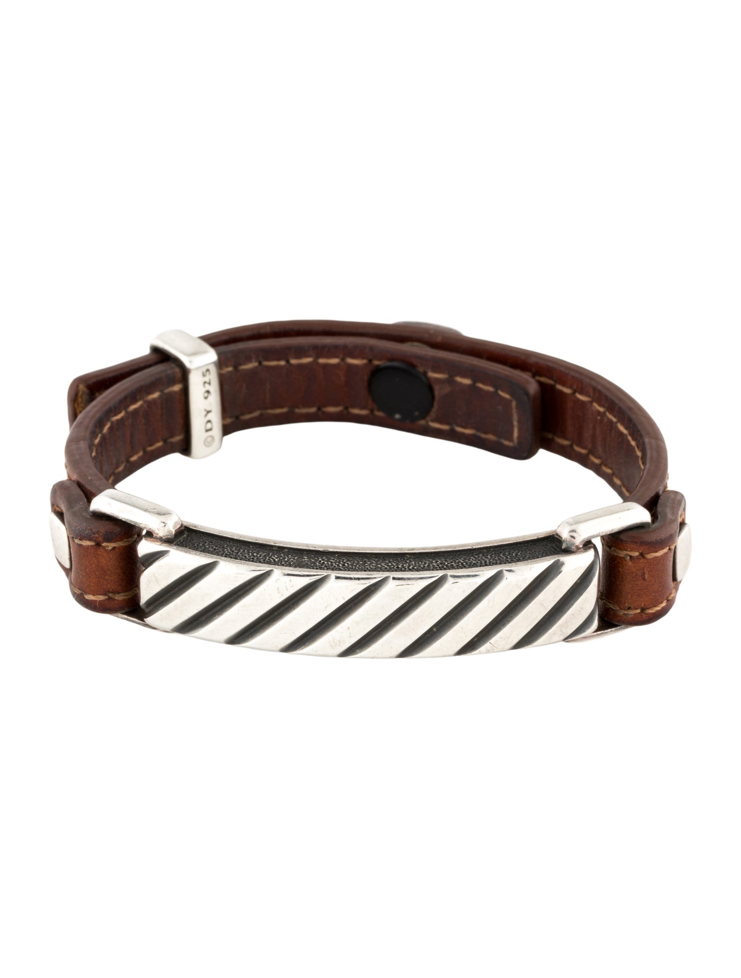 David Yurman Leather Modern ID Wrap Bracelet